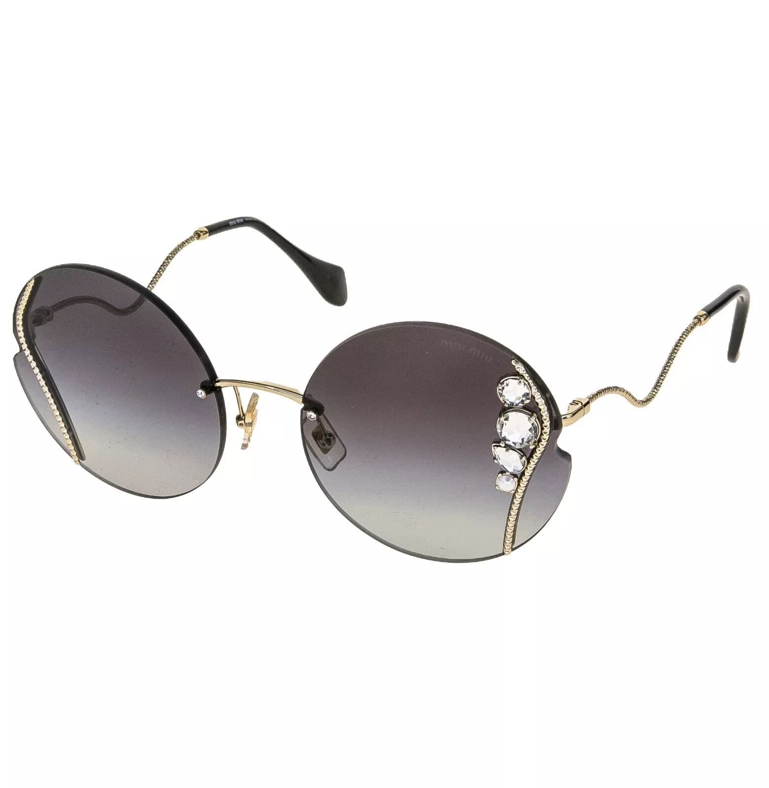 Miu Miu MIU MIU LA MONDAINE MU50XS Gray Rimless Round Sunglasses 50X Size ONE SIZE - 5 Thumbnail