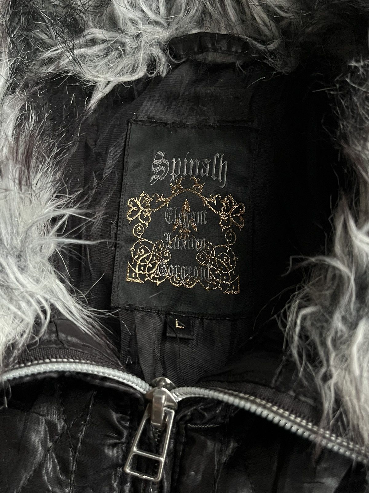 JAPANESE SPINACH FUR PUFFER GOTHIC SEDITIONARIES PUNK STYLE