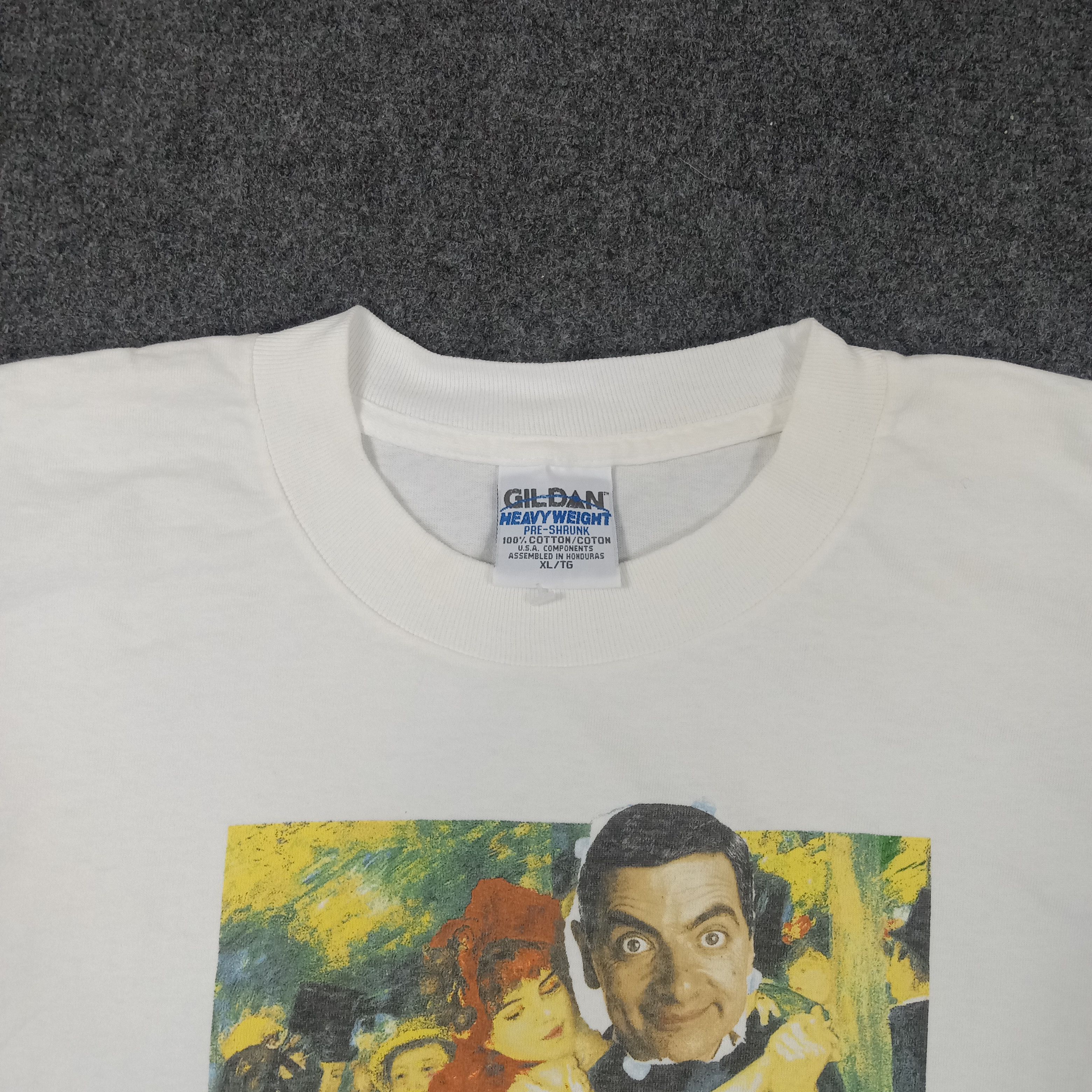 Vintage Vintage 90's MR. BEAN Dance At Bougival Parody Art Tshirt Size US L / EU 52-54 / 3 - 4 Thumbnail