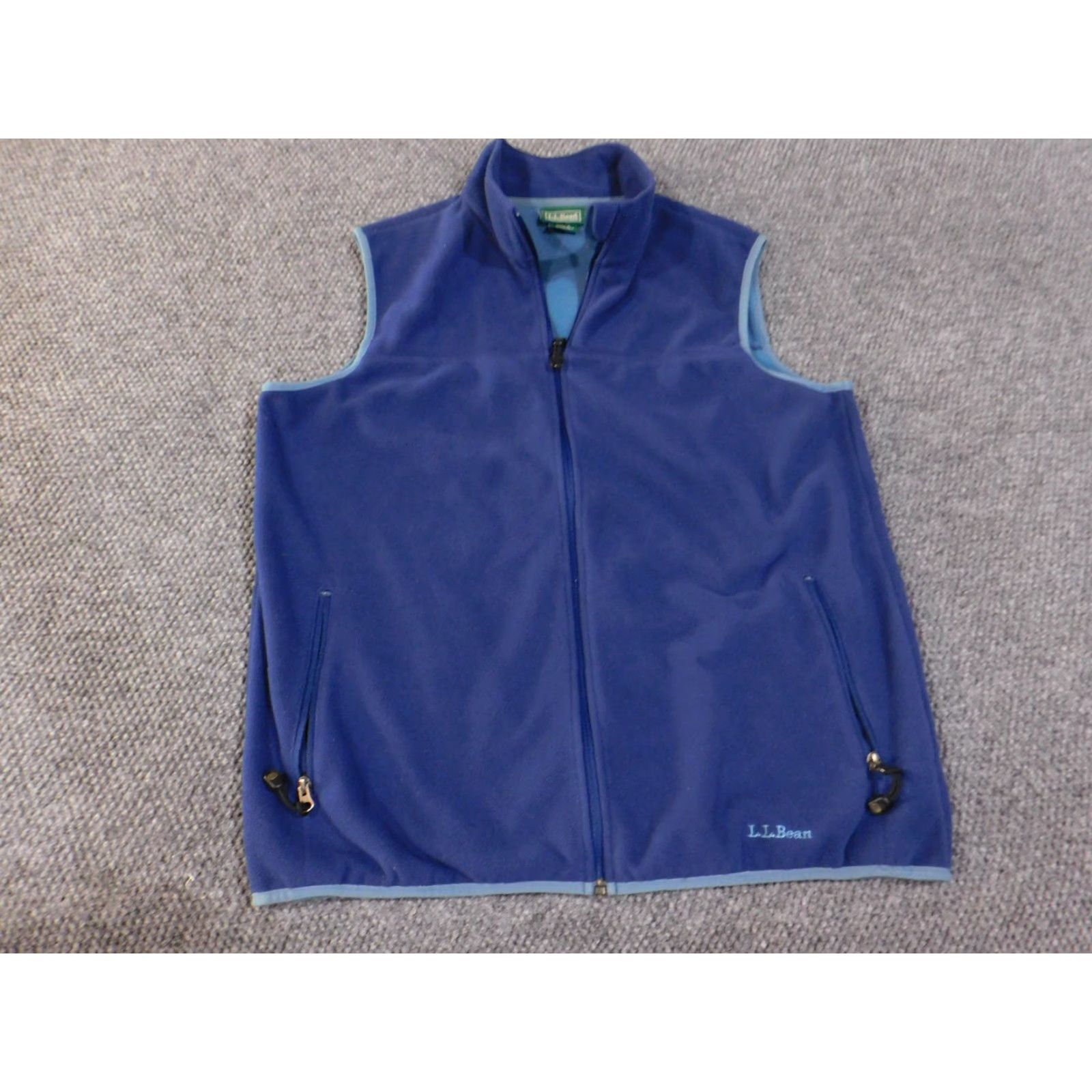 Vintage LL Bean Fleece Vest Mens Large Tall Blue Full Zip Outdoor Hiking Warm Size US L / EU 52-54 / 3 - 2 Thumbnail