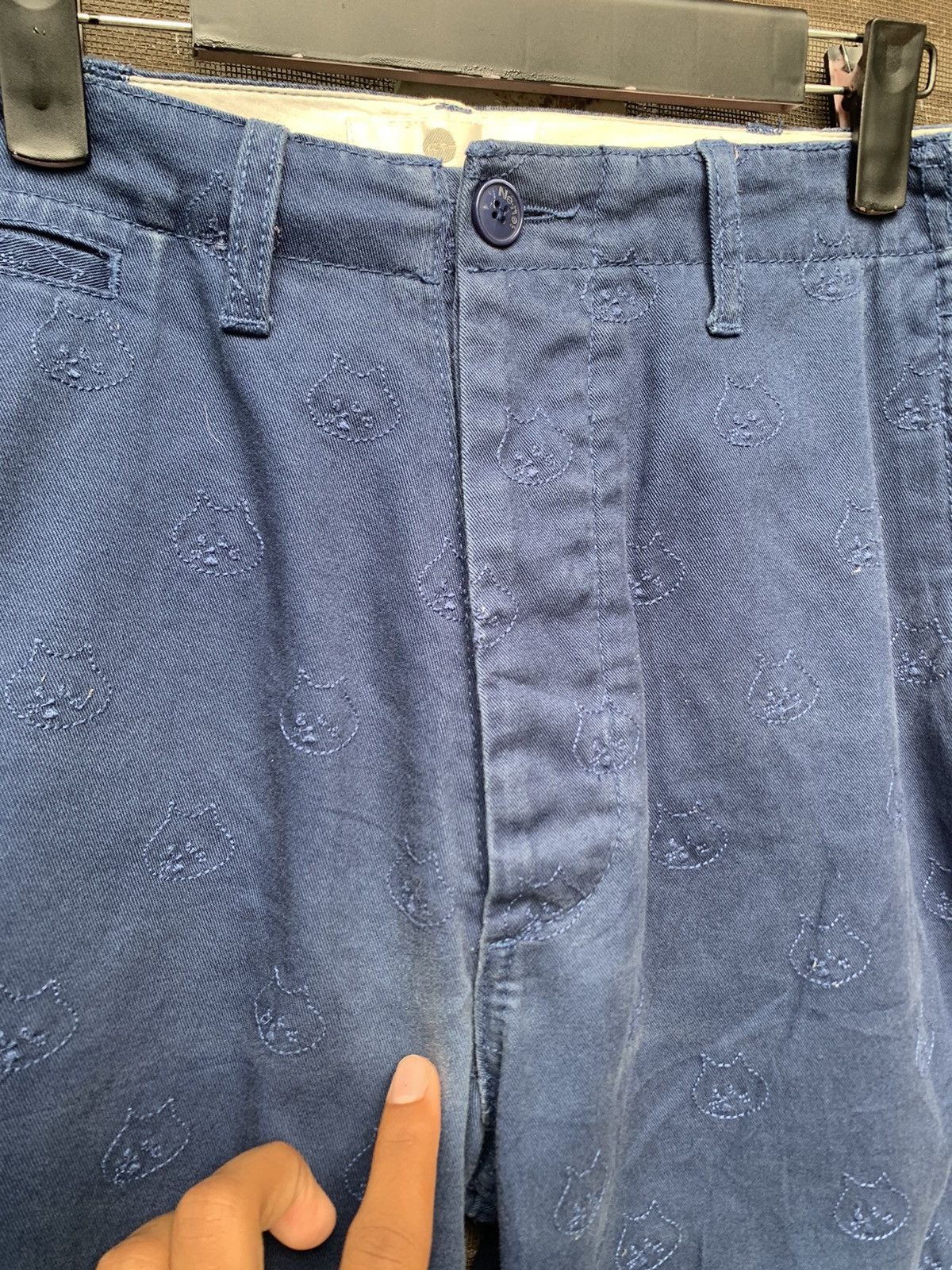Issey Miyake 👹Issey Miyake Ne-Net Embroidery Cats Monogram Pants Size US 30 / EU 46 - 15 Thumbnail