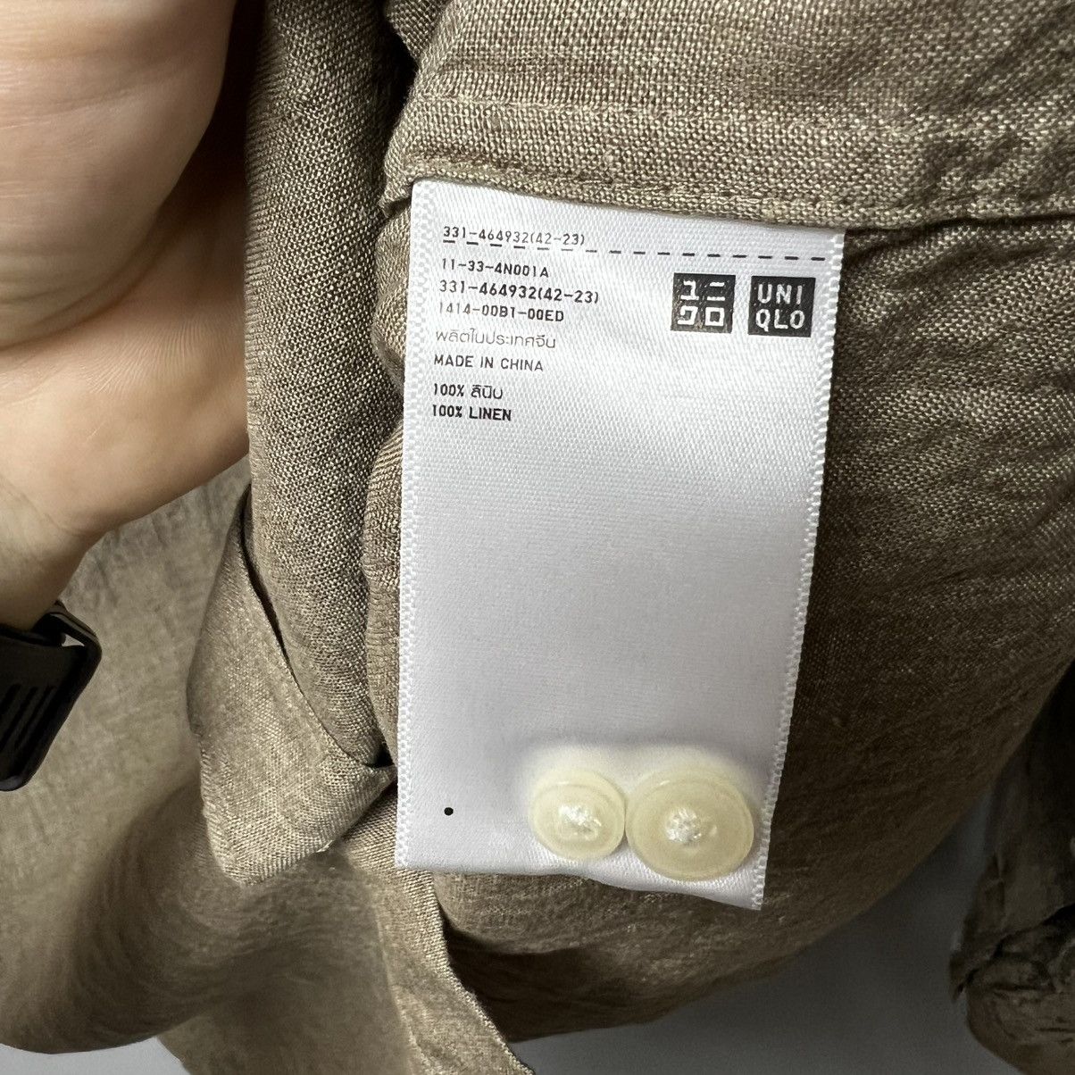 Japanese Brand × Uniqlo Uniqlo 100% Linen Shirt men’s Size US L / EU 52-54 / 3 - 9 Thumbnail