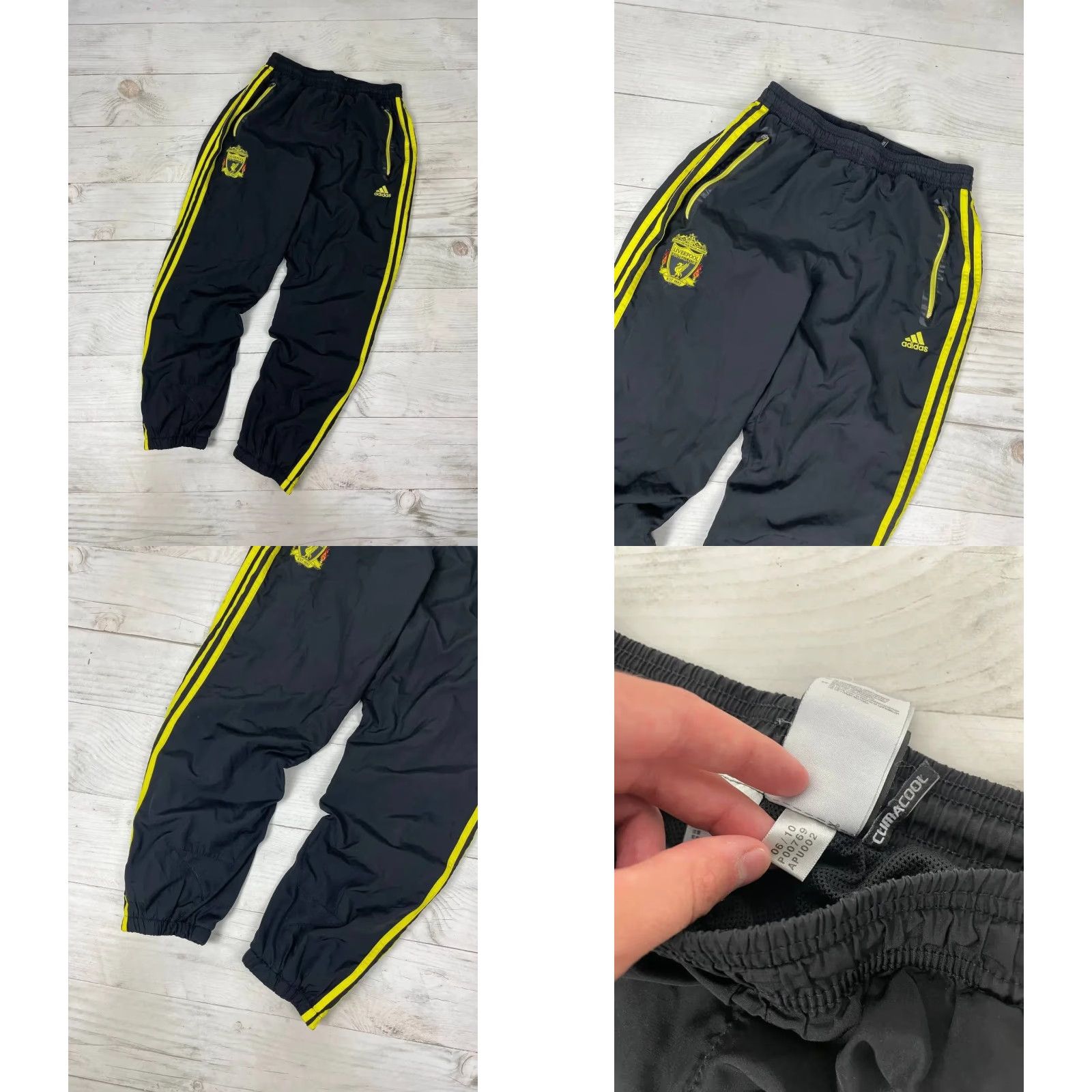 Adidas VINTAGE adidas Liverpool Tracksuit Jacket Pants Men Size M Black Size 40R - 9 Thumbnail