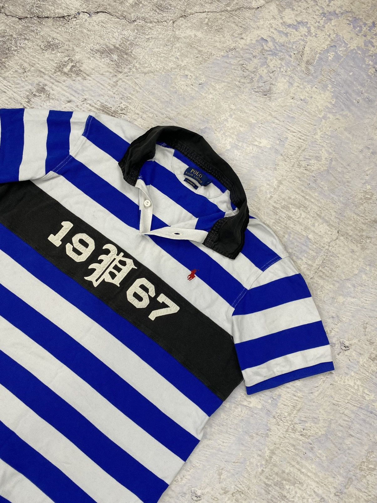 Polo Ralph Lauren × Vintage Polo Ralph Lauren vintage Chief keef style striped white Size US L / EU 52-54 / 3 - 7 Thumbnail