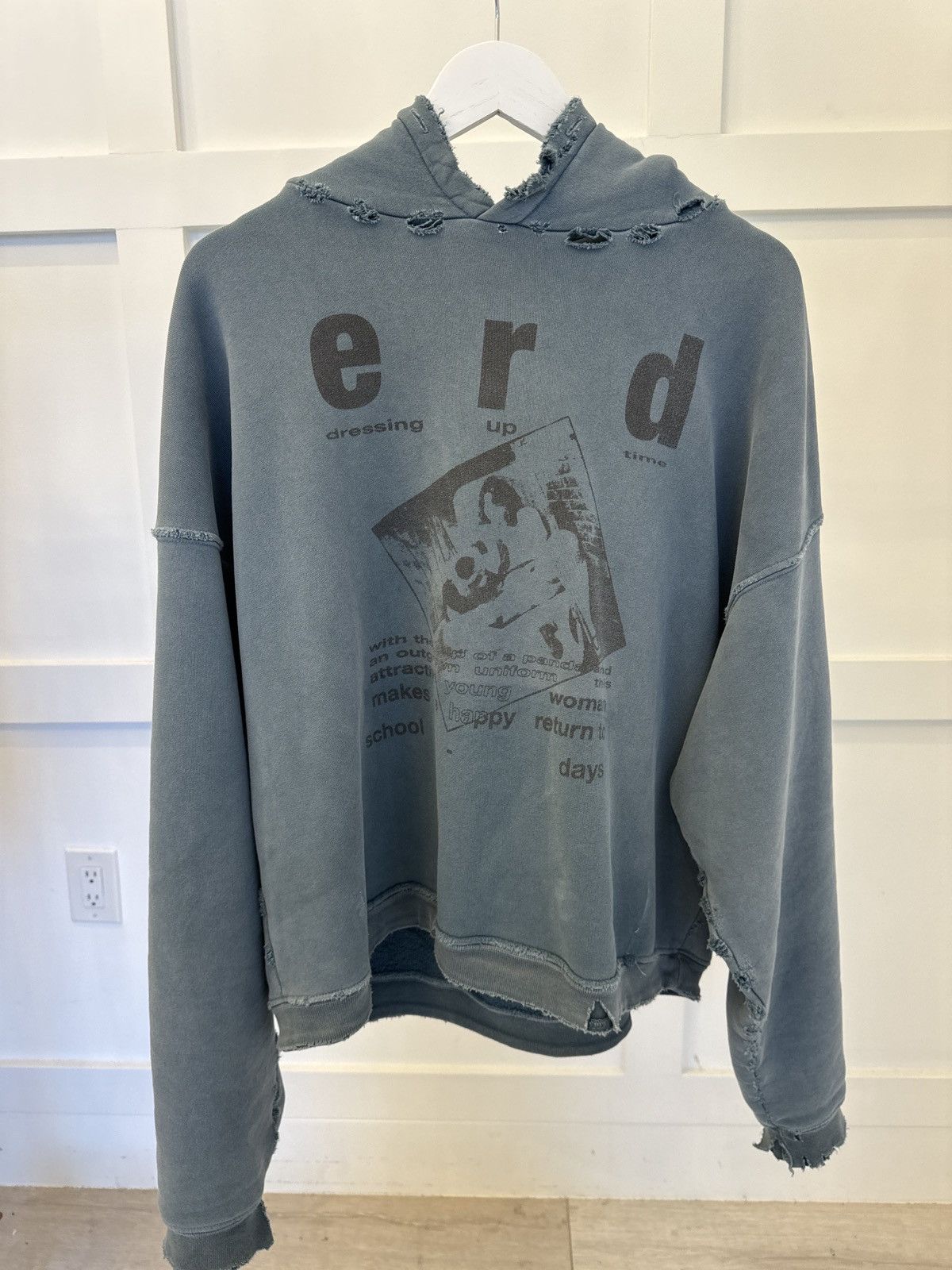 ERD dressing up time distressed hoodie 2023
