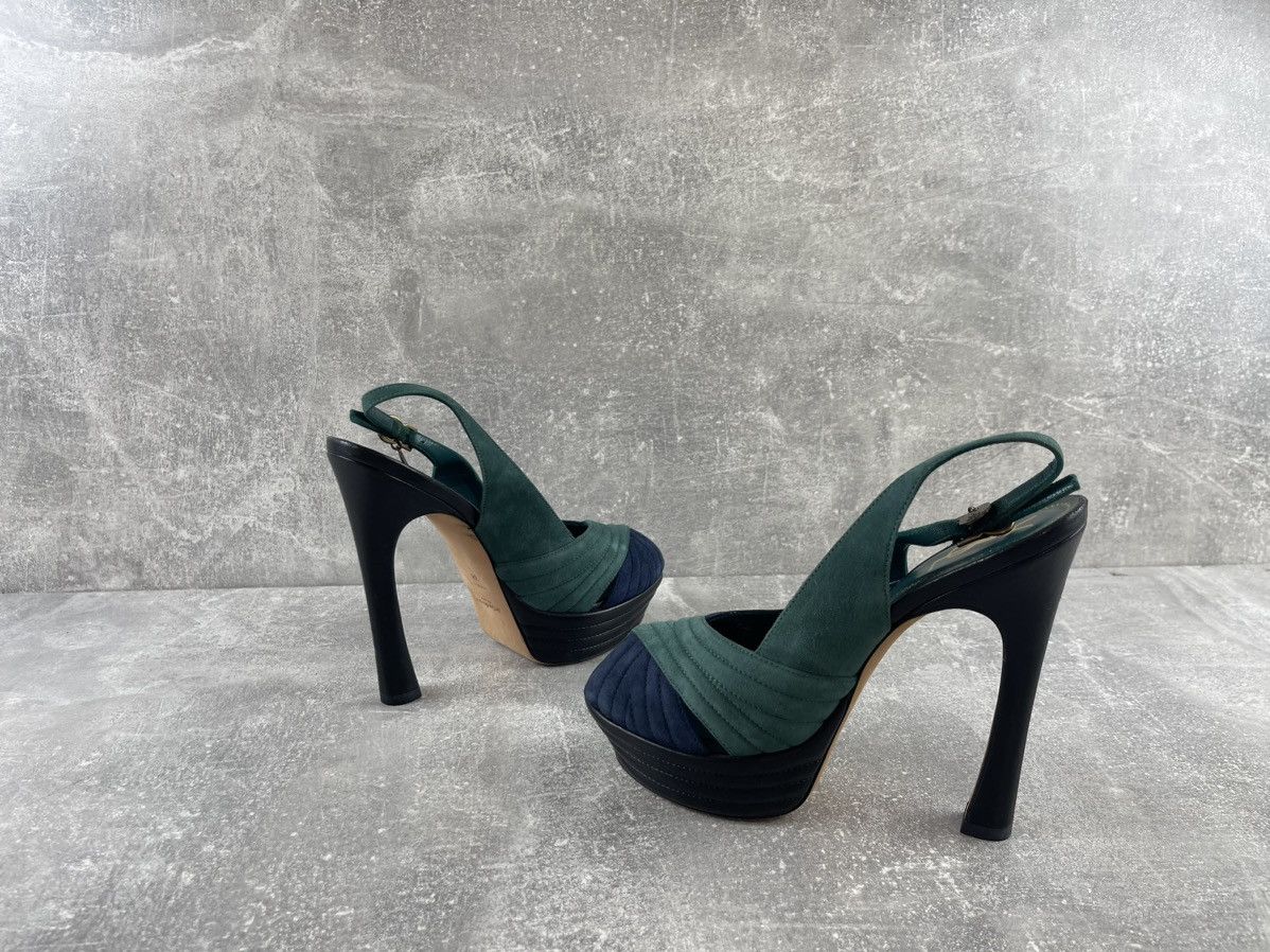 Yves Saint Laurent Yves Saint Laurent 00s Platform Slingback Heels Suede Shoes Size US 8 / IT 38 - 5 Thumbnail