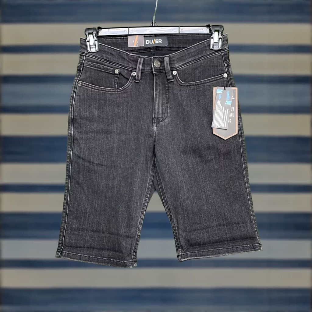 DUER Duer Slim Fit Denim Shorts Mens 28 x11 Black NWT Stretch Cotton Spandex City Outdoor 5-Pocket Mens Size US 28 / EU 44 - 1 Thumbnail