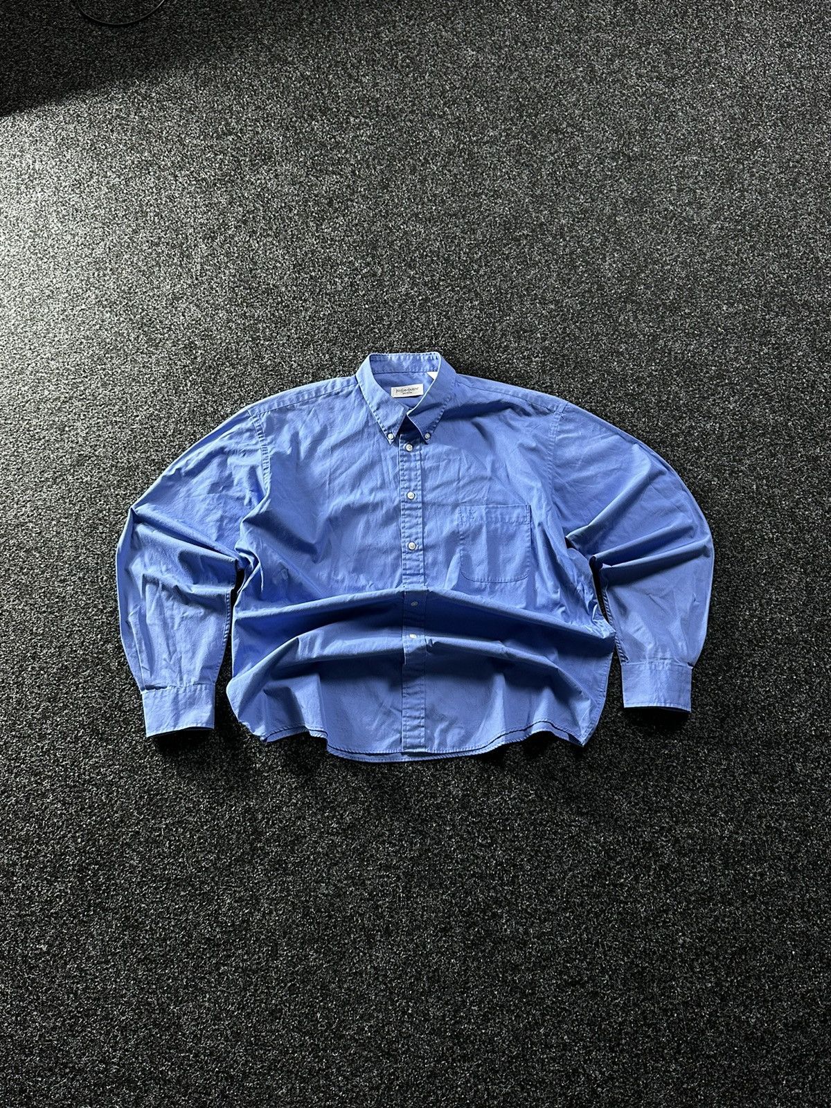 Yves Saint Laurent VNTG🚨Yves Saint Laurent Blue COTTON shirt YSL rare Flannel Size US L / EU 52-54 / 3 - 1 Thumbnail