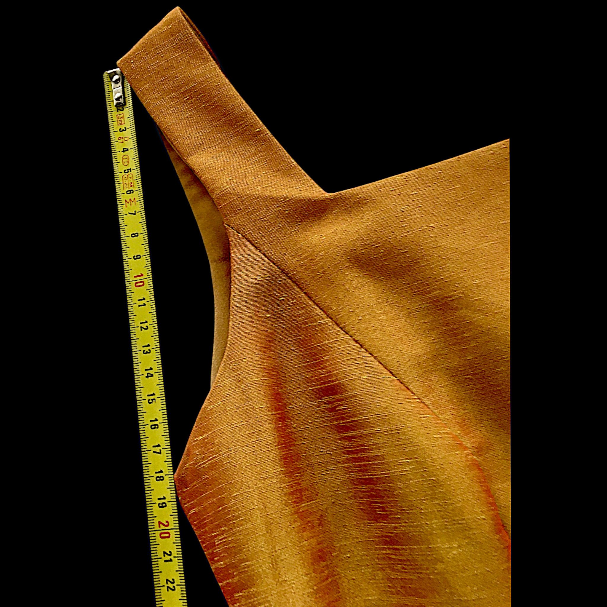 Vintage Vintage Silk Shantung Dress – Retro 1960s Design, Sheath Fit Size M / US 6-8 / IT 42-44 - 14 Thumbnail