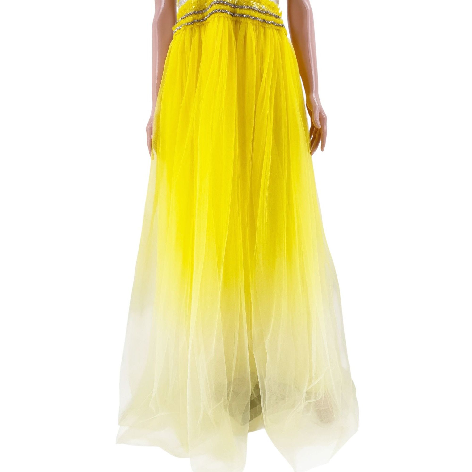 Naeem Khan Naeem Khan Runway Evening Gown Yellow Embellished US10 S2018 Size L / US 10 / IT 46 - 3 Thumbnail