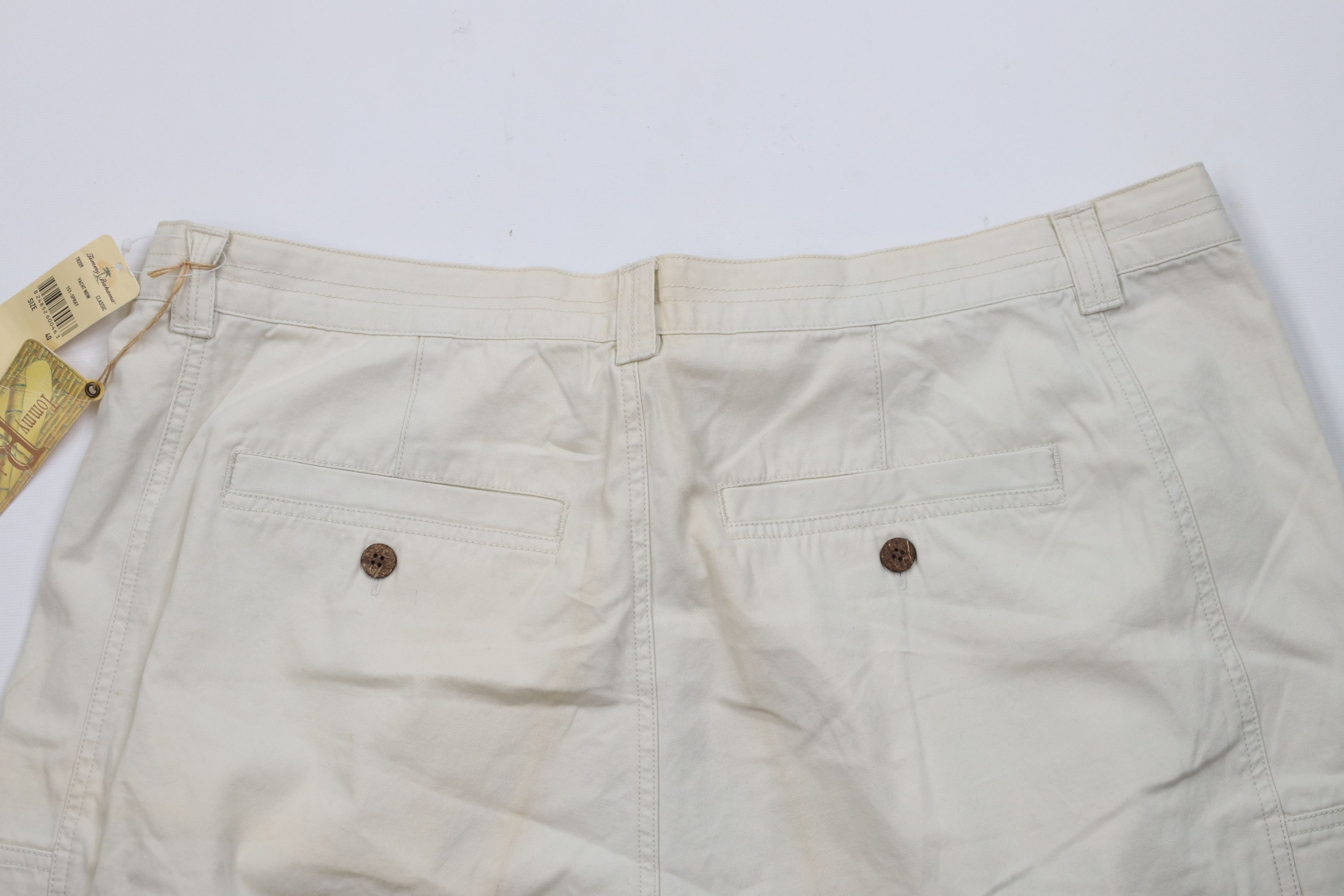 Tommy Bahama Deadstock Vintage 90s Tommy Bahama Knee Cargo Shorts Beige Size US 40 / EU 56 - 14 Thumbnail