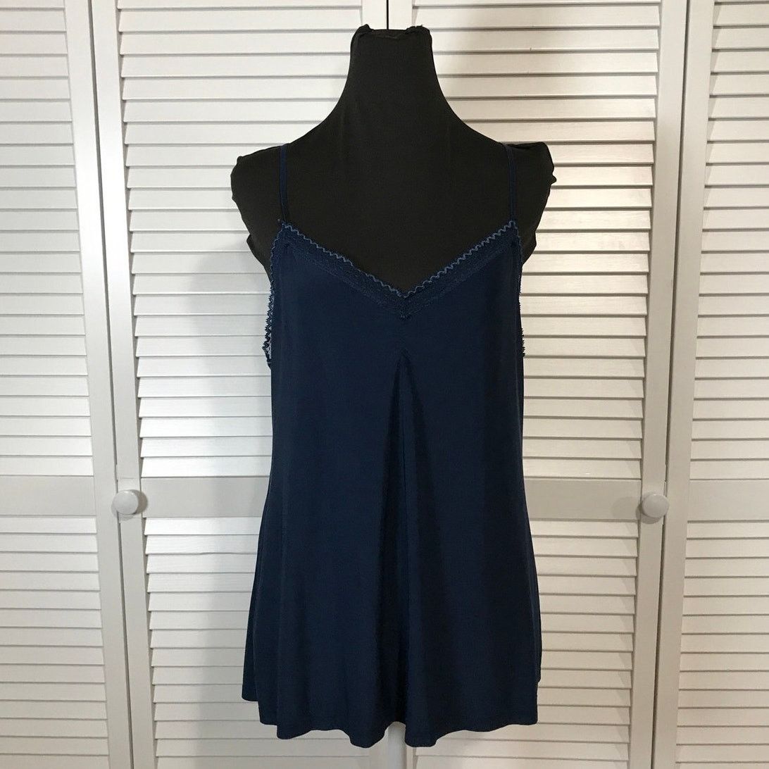 George George Sleepwear Dark Navy Blue A-line Mini Nightgown L Size ONE SIZE - 4 Thumbnail