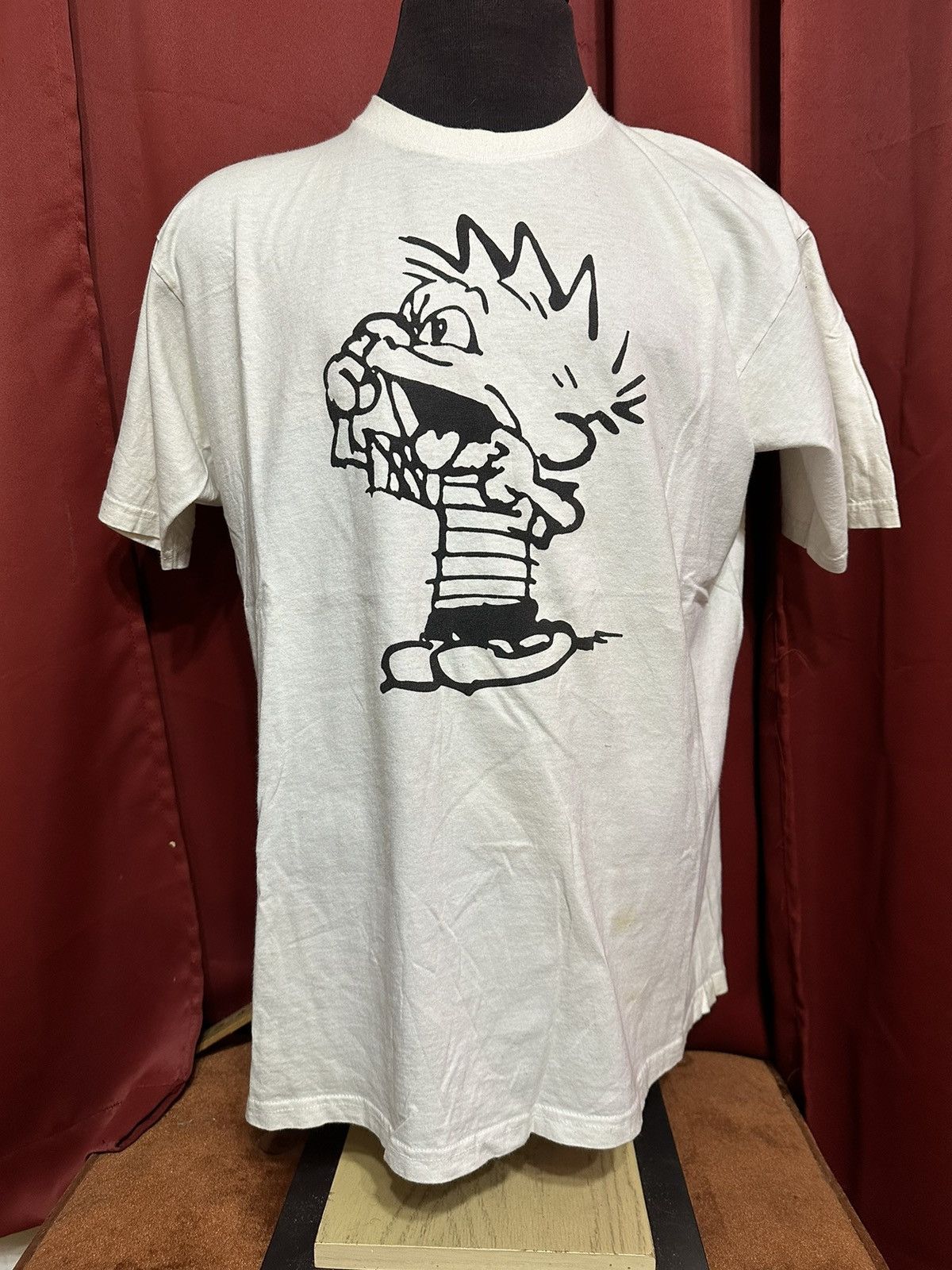 Vintage Vintage Calvin and Hobbes Tshirt 90’s Whacky Face Grail Size US XL / EU 56 / 4 - 1 Thumbnail