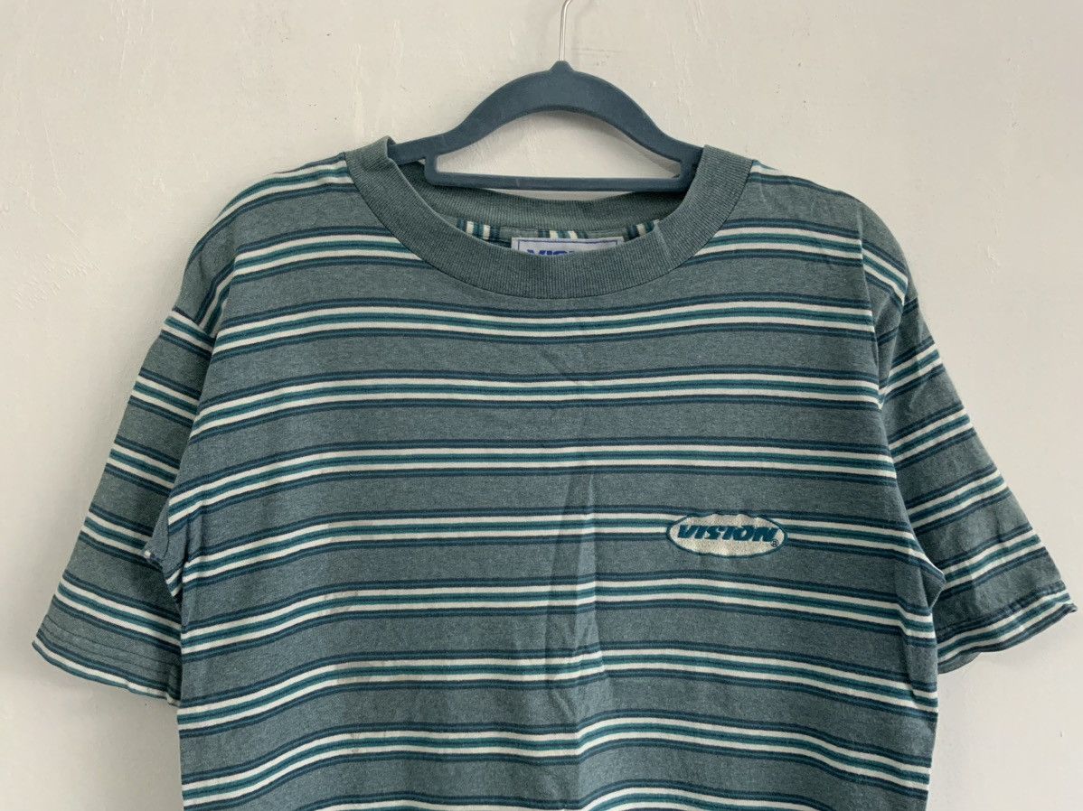 Japanese Brand Vintage Vision Sport Wear Striped Tee Size US M / EU 48-50 / 2 - 3 Thumbnail