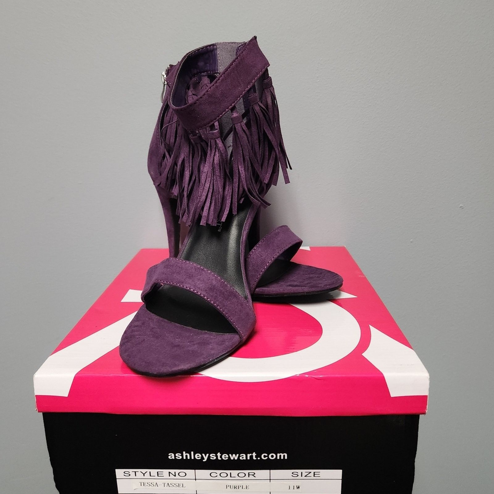 Other Ashley Stewart Purple Tassel Heels Size US 11 / IT 41 - 1 Thumbnail