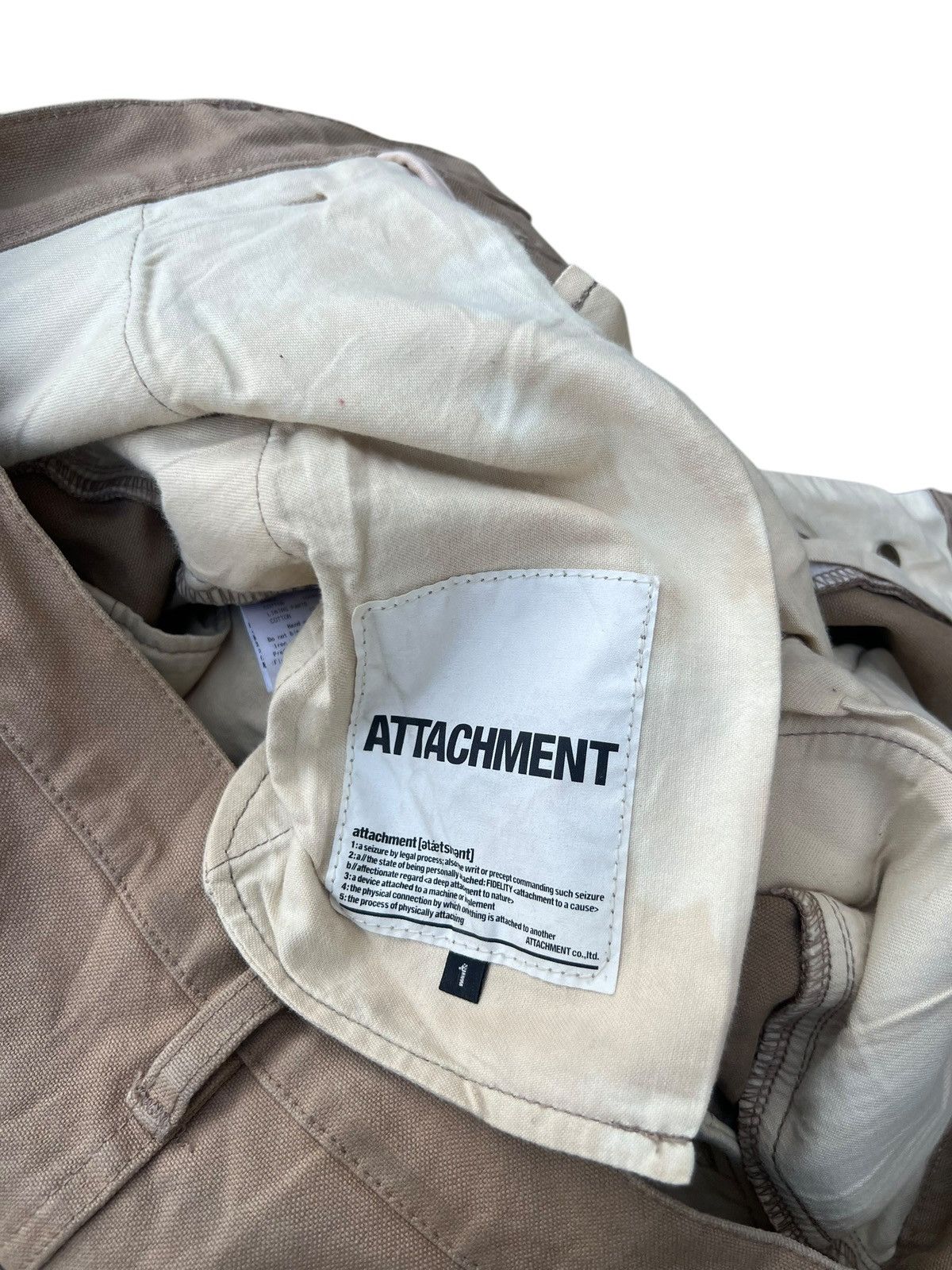 Kazuyuki Kumagai Attachment Attachment Japan Patina Waxed Cotton Duck Flare Cargo Pant Size US 29 - 20 Thumbnail