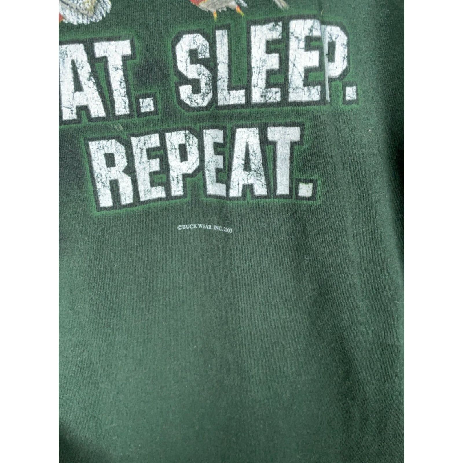 Gildan VINTAGE Gildan Duck Hunting T-Shirt Adult XL Dark Green Double-Sided Graphic Print 2003 Mens Size US XL / EU 56 / 4 - 7 Thumbnail