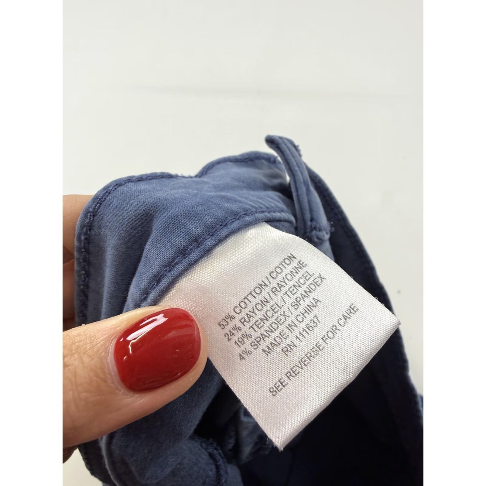 Vintage Lila Ryan Pants Womens 2P Chino Twill Straight Leg Blue Casual Petite Regular Front Zip Button Pockets Size 26" / US 2 / IT 38 - 6 Thumbnail