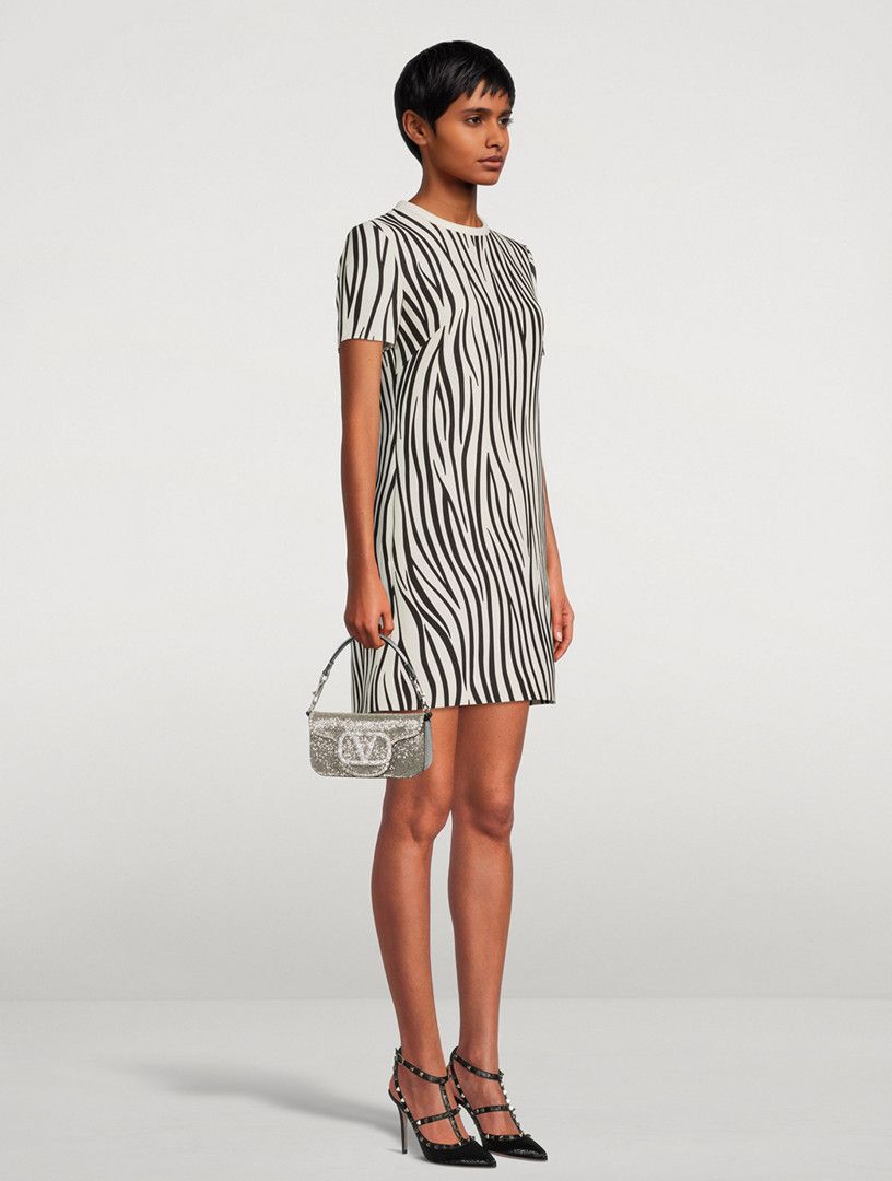 Valentino o1y0326 Mini Dress in Ivory/Black Size XS / US 0-2 / IT 36-38 - 2 Thumbnail