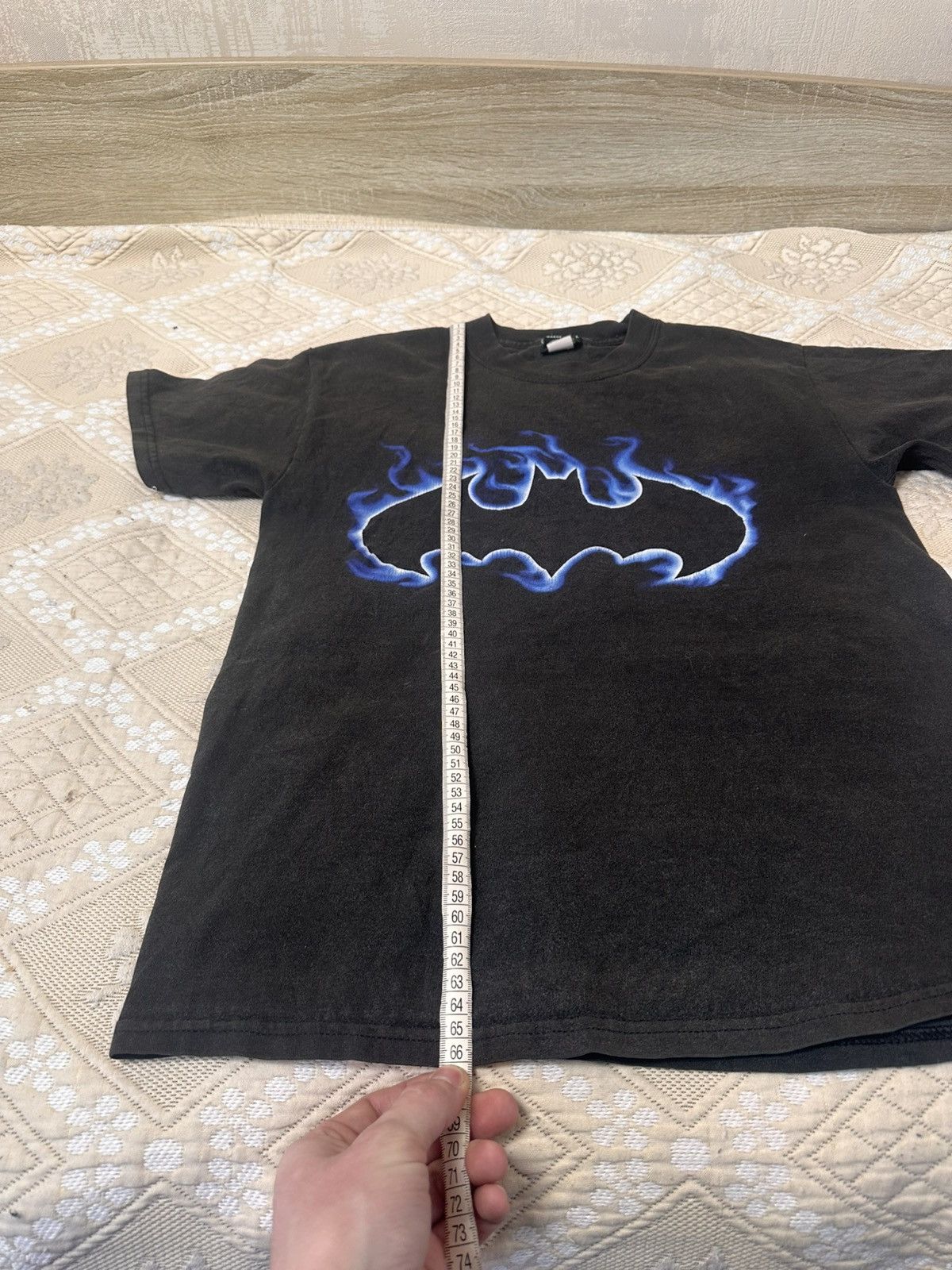 DC Comics 🔥 2002 Batman Flame Logo Shirt DC Vintage Comics Movie Dark Size US M / EU 48-50 / 2 - 8 Thumbnail