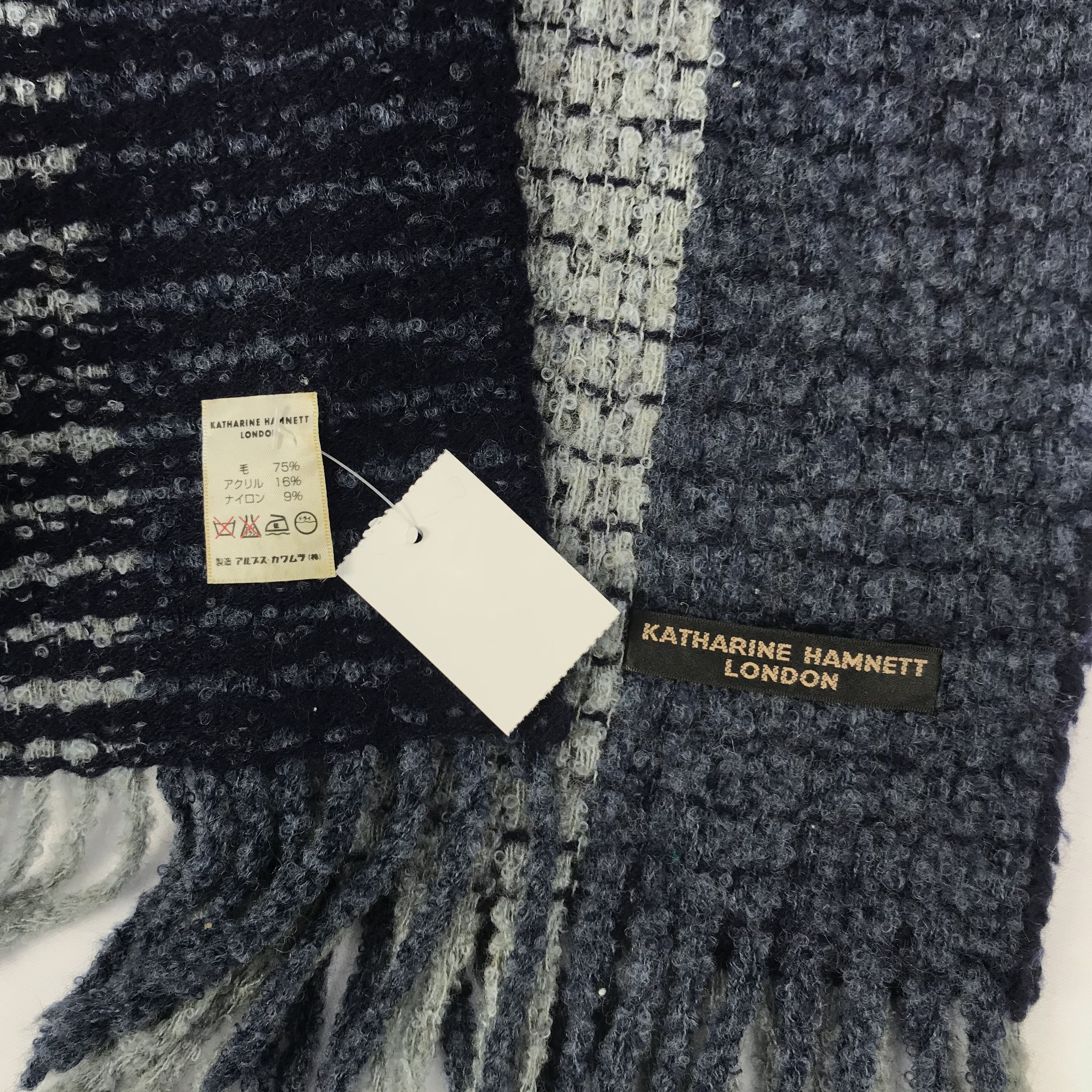Katharine Hamnett London Vintage Katharine Hamnett Scarf Muffler Wool Scarves Size ONE SIZE - 4 Thumbnail