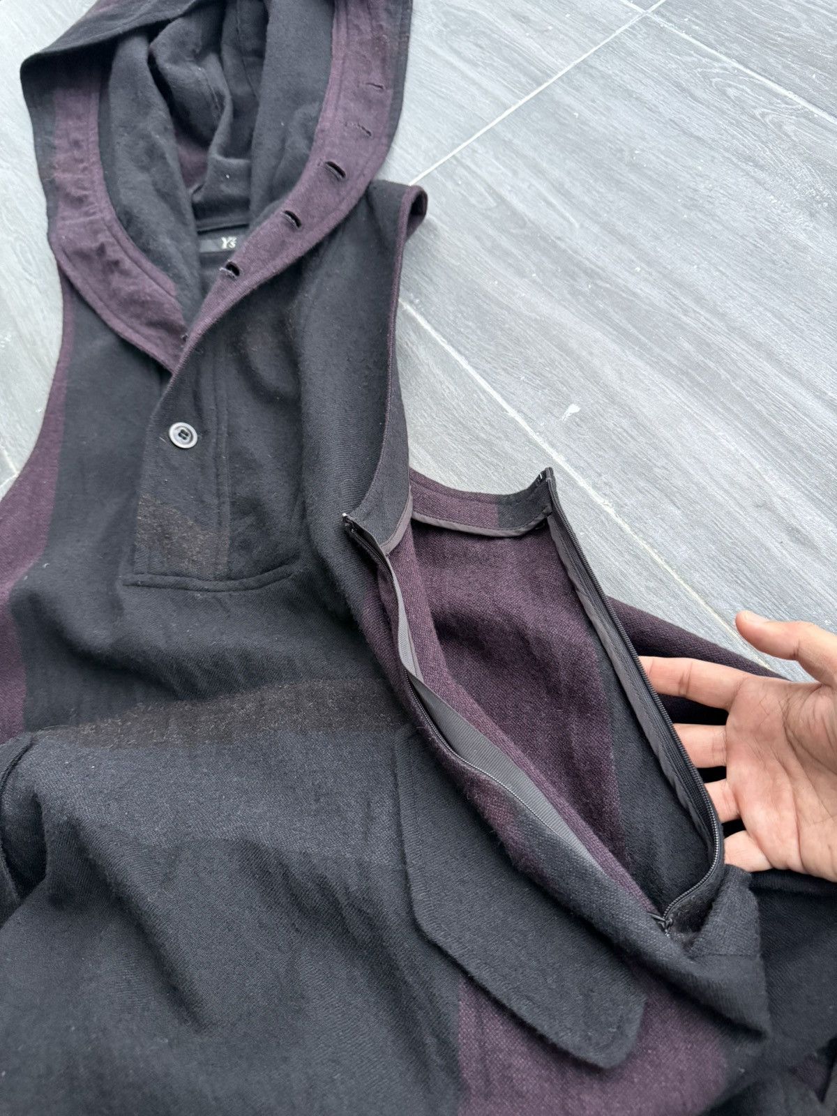 Yohji Yamamoto Y’s by YOHJI YAMAMOTO Wool Monster Maleficent Dress Hoodie Size M / US 6-8 / IT 42-44 - 8 Thumbnail