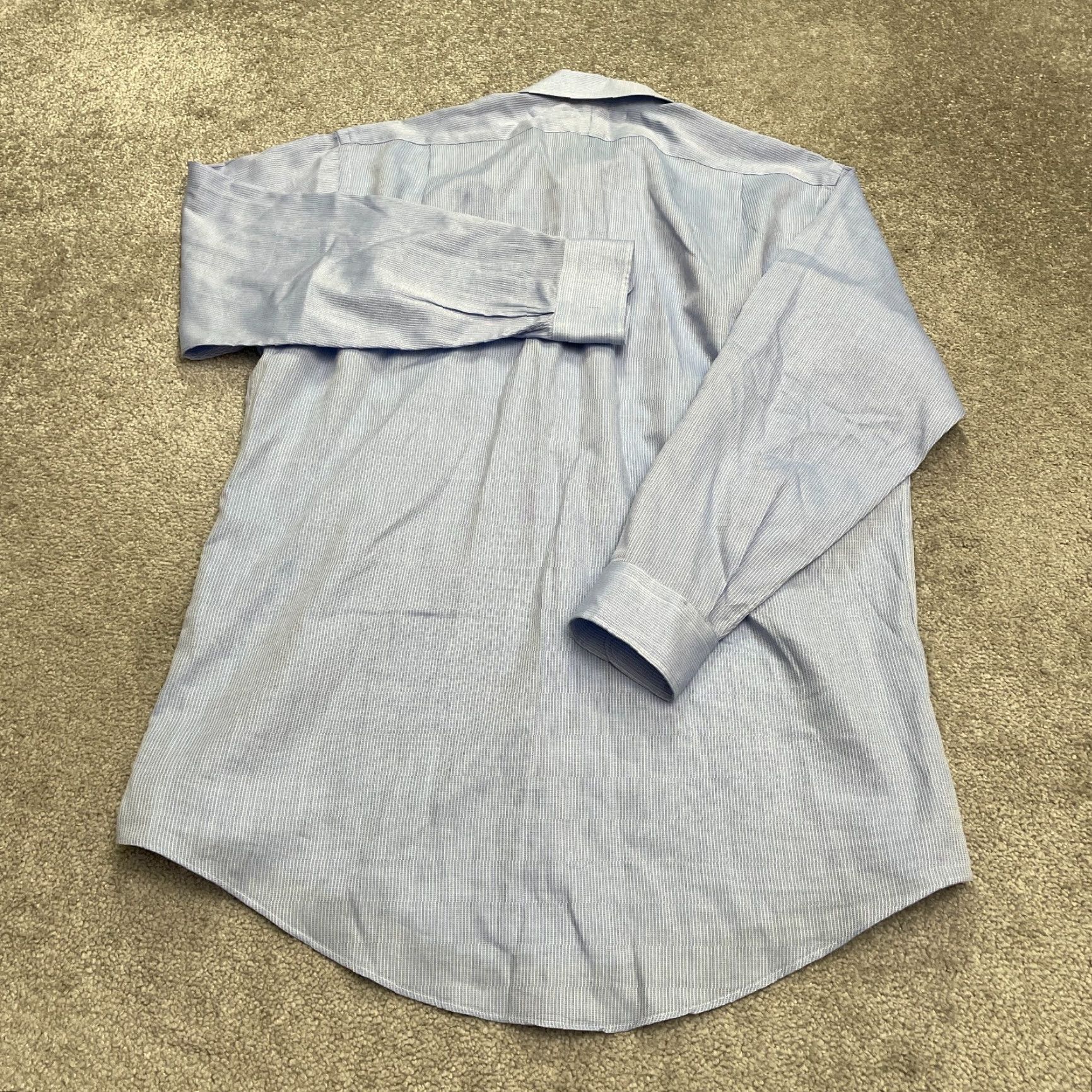 Vintage VINTAGE Ferrell Reed Dobbs Cloth Dress Shirt Men 15.5 Blue Pinstripe Cotton 34in Regular Mens Size 40R - 2 Thumbnail
