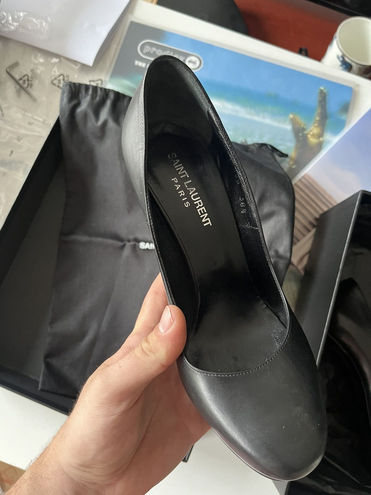 Yves Saint Laurent Yves Saint Laurant Heels black night Size US 8.5 / IT 38.5 - 4 Thumbnail
