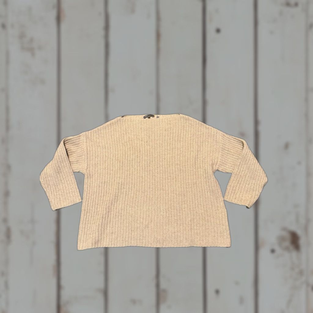 Vince Vince Boatneck Crop Sweater Beige Wool Blend Size Medium Women Pullover Knit, Regular, Long Sleeve, Casual, Winter Fall Spring Size M / US 6-8 / IT 42-44 - 1 Thumbnail