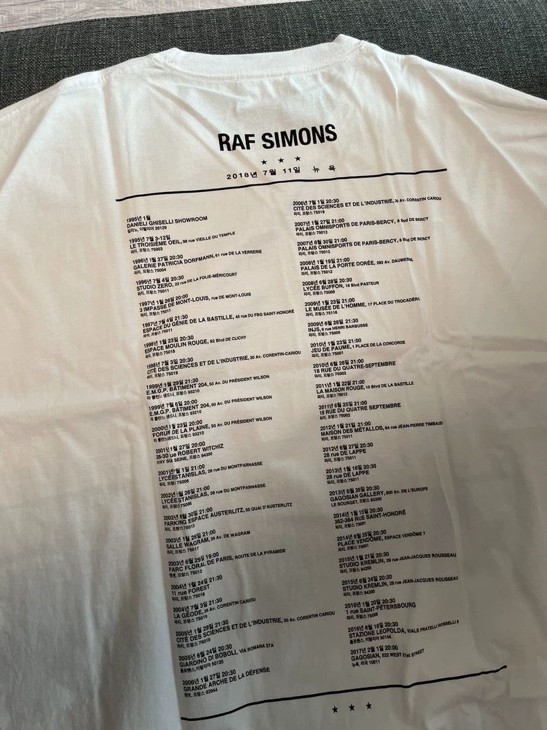 Raf Simons Raf simons 18ss white Korean slogan short sleeves Size US XL / EU 56 / 4 - 7 Thumbnail