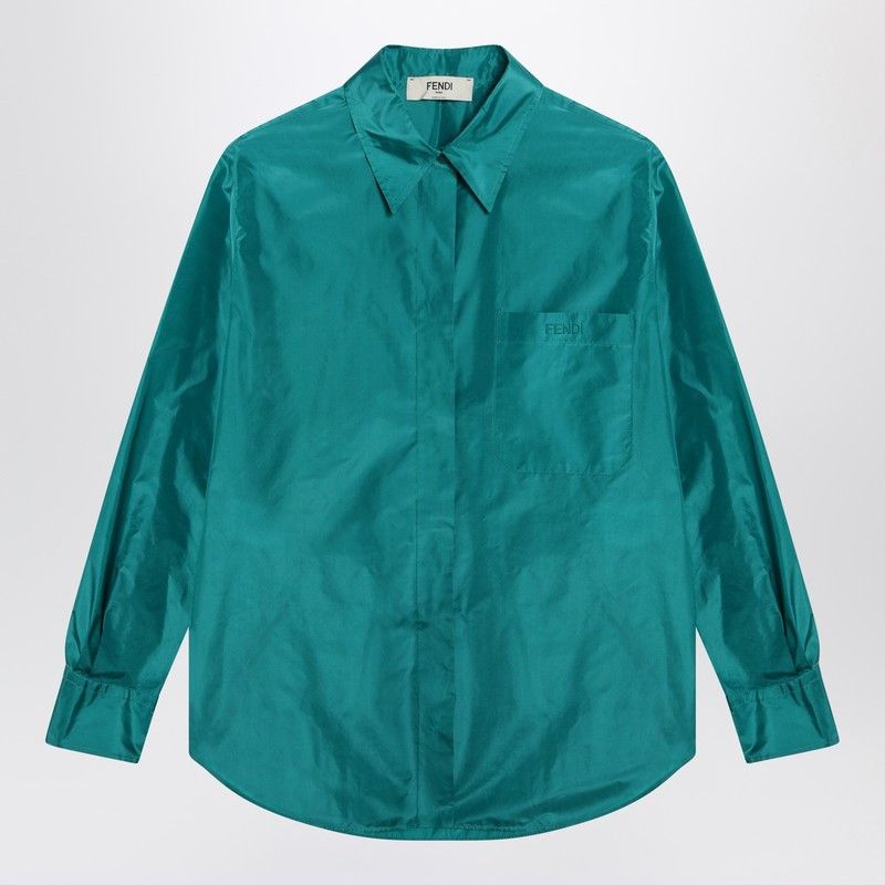 Fendi Fendi Jade Green Silk Shirt Size M / US 6-8 / IT 42-44 - 1 Thumbnail