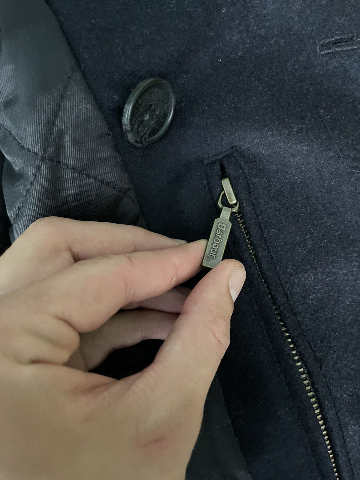 Barbour × Designer Barbour double breasted wool coat jacket Size US XL / EU 56 / 4 - 3 Thumbnail