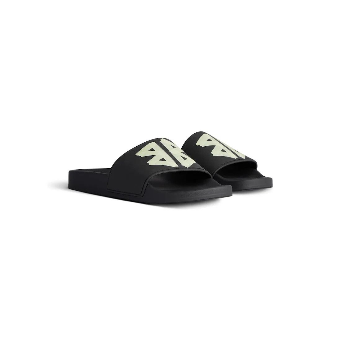 Balenciaga o1s1rm0226 Pool Slide Sandals In Black Size US 6 / IT 36 - 2 Thumbnail