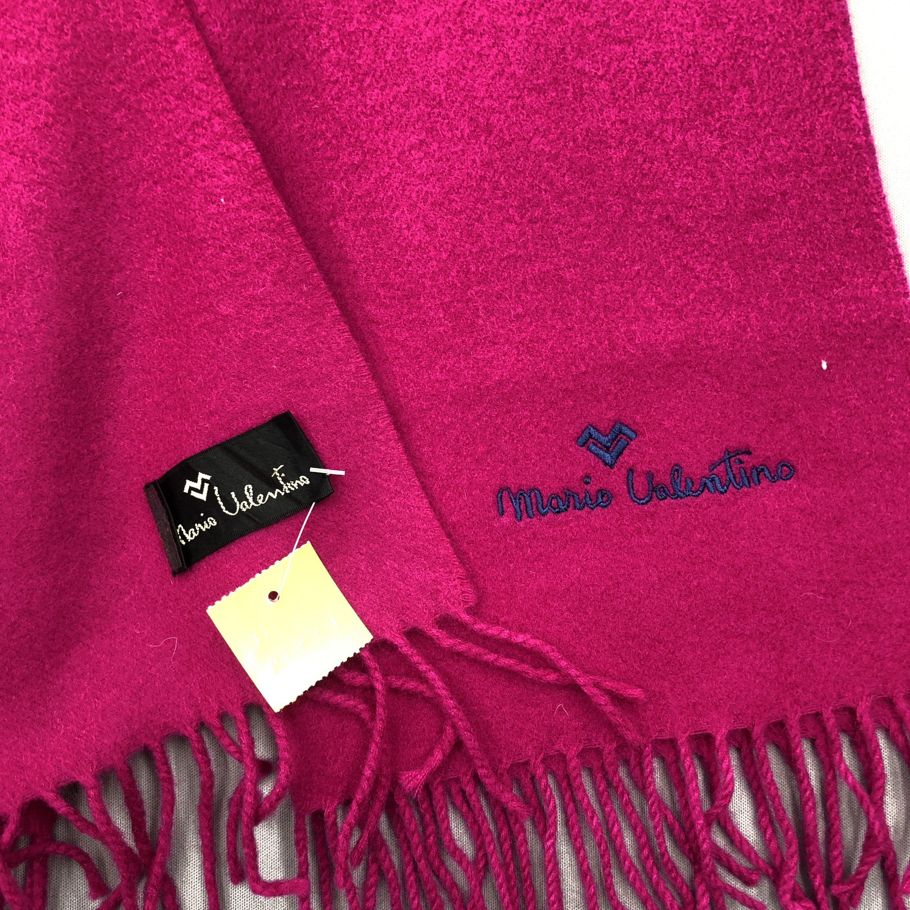 Mario Valentino Vintage Mario Valentino Scarf Muffler Wool Cashmere Scarves Size ONE SIZE - 4 Thumbnail