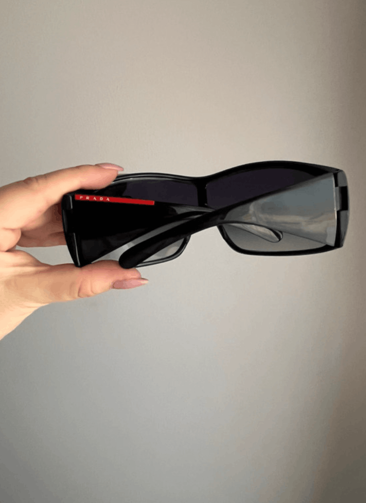 Prada PRADA Sunglasses Sport Metal Shield Oval Flame Star Size ONE SIZE - 4 Thumbnail