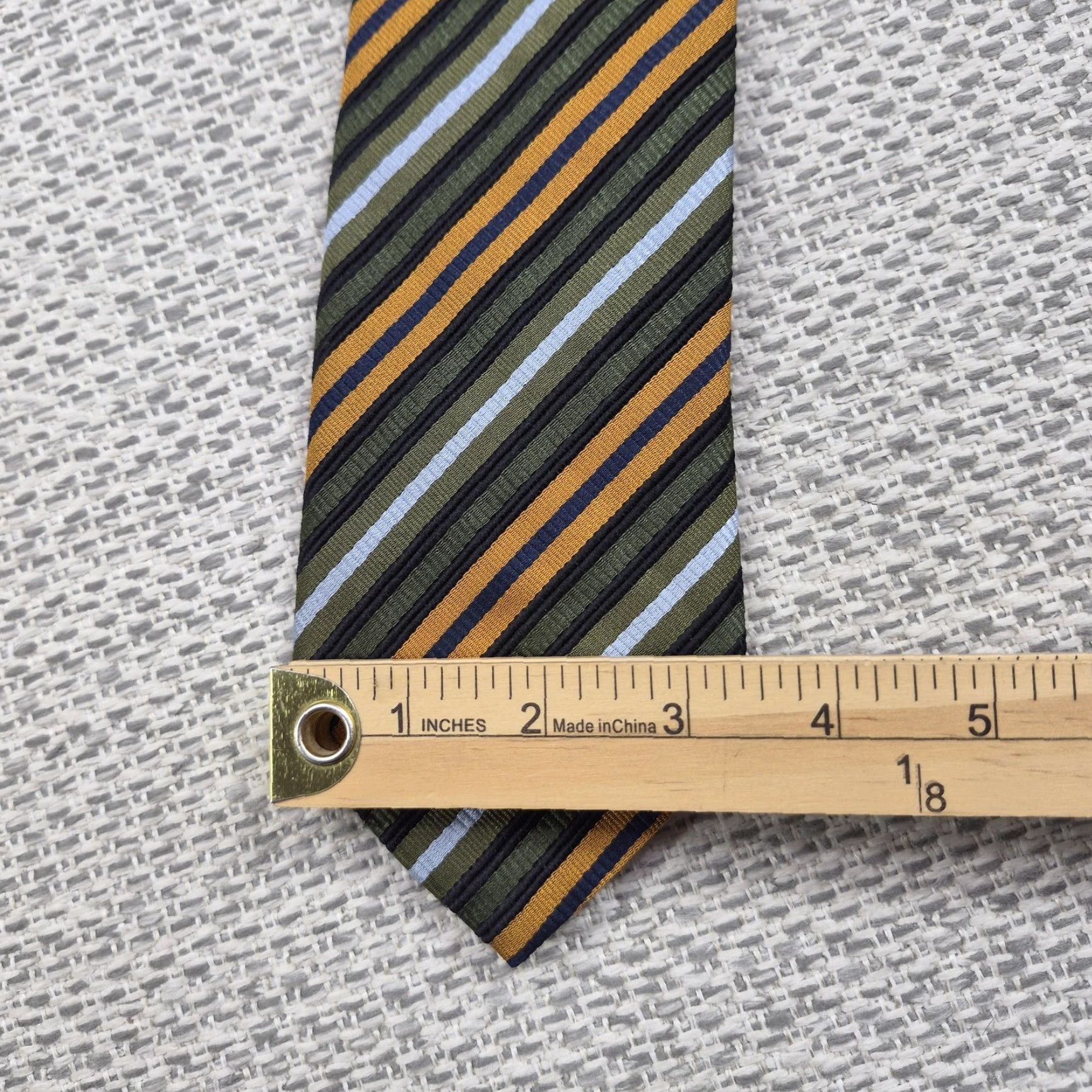 Karl Lagerfeld Lagerfeld Tie Mens One Size Multicolor Diagonal Stripe Silk Woven Necktie Size ONE SIZE - 5 Thumbnail