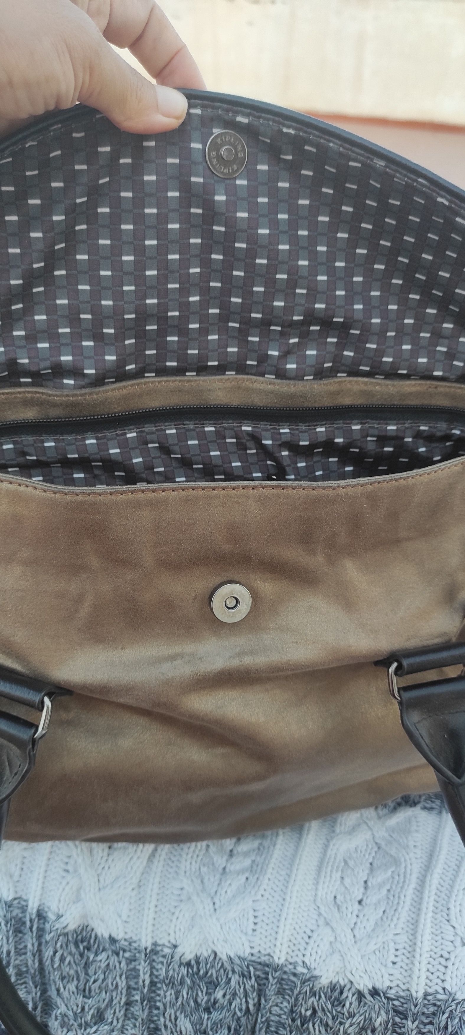 Japanese Brand Kipling Superwork Metallic Small Briefcase Laptop Tote Bag Size ONE SIZE - 18 Thumbnail