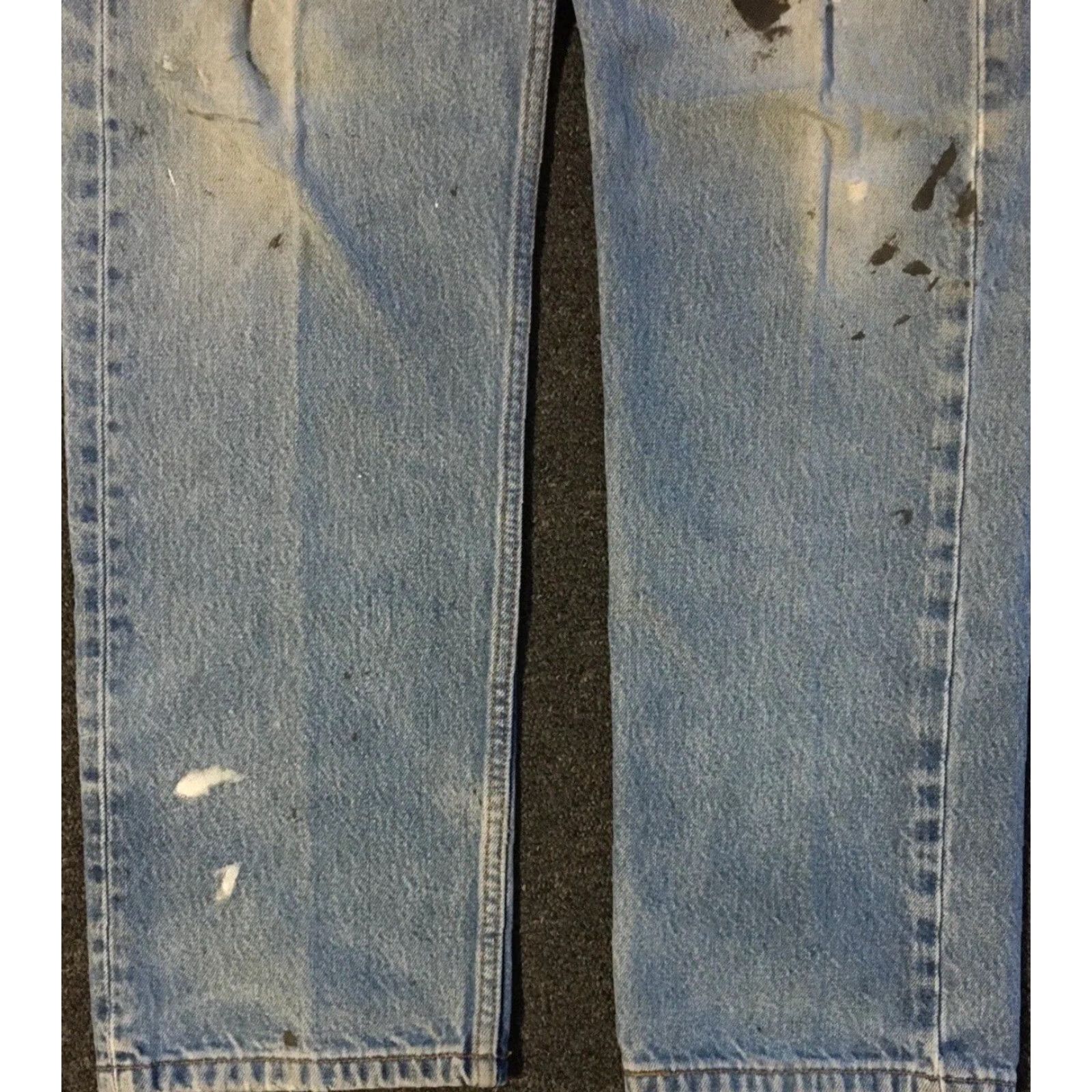 Levi's VINTAGE Levi's 501 Jeans Men 31 Blue Distressed Button Fly 30 Inseam 80s 90s Grunge Punk Western Rock Biker Denim Dad Logo Straight Fashion Size US 31 - 6 Thumbnail