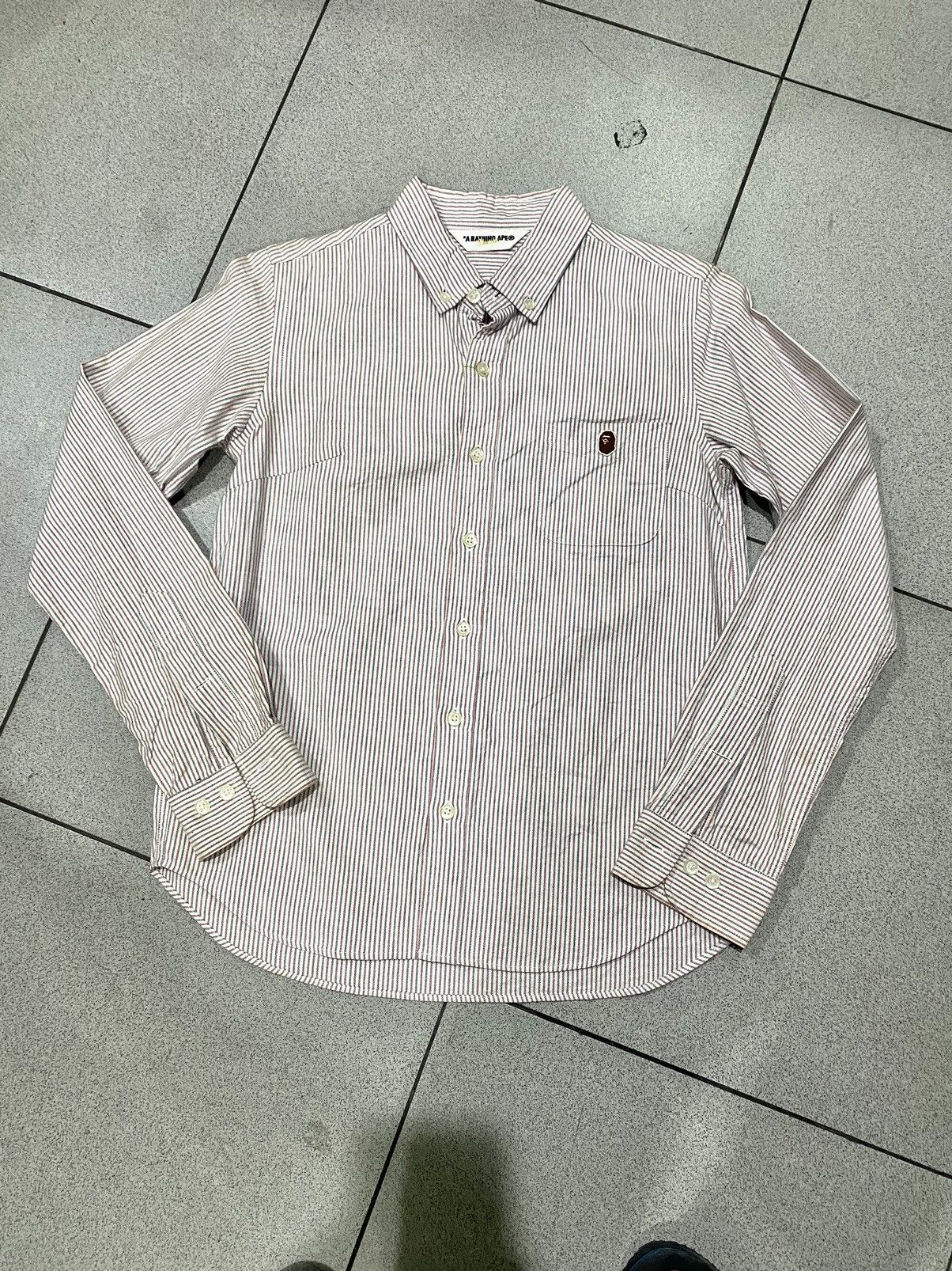 Bape A Bathing Ape Stripe Longshirt Bape Size XS / US 0-2 / IT 36-38 - 2 Thumbnail