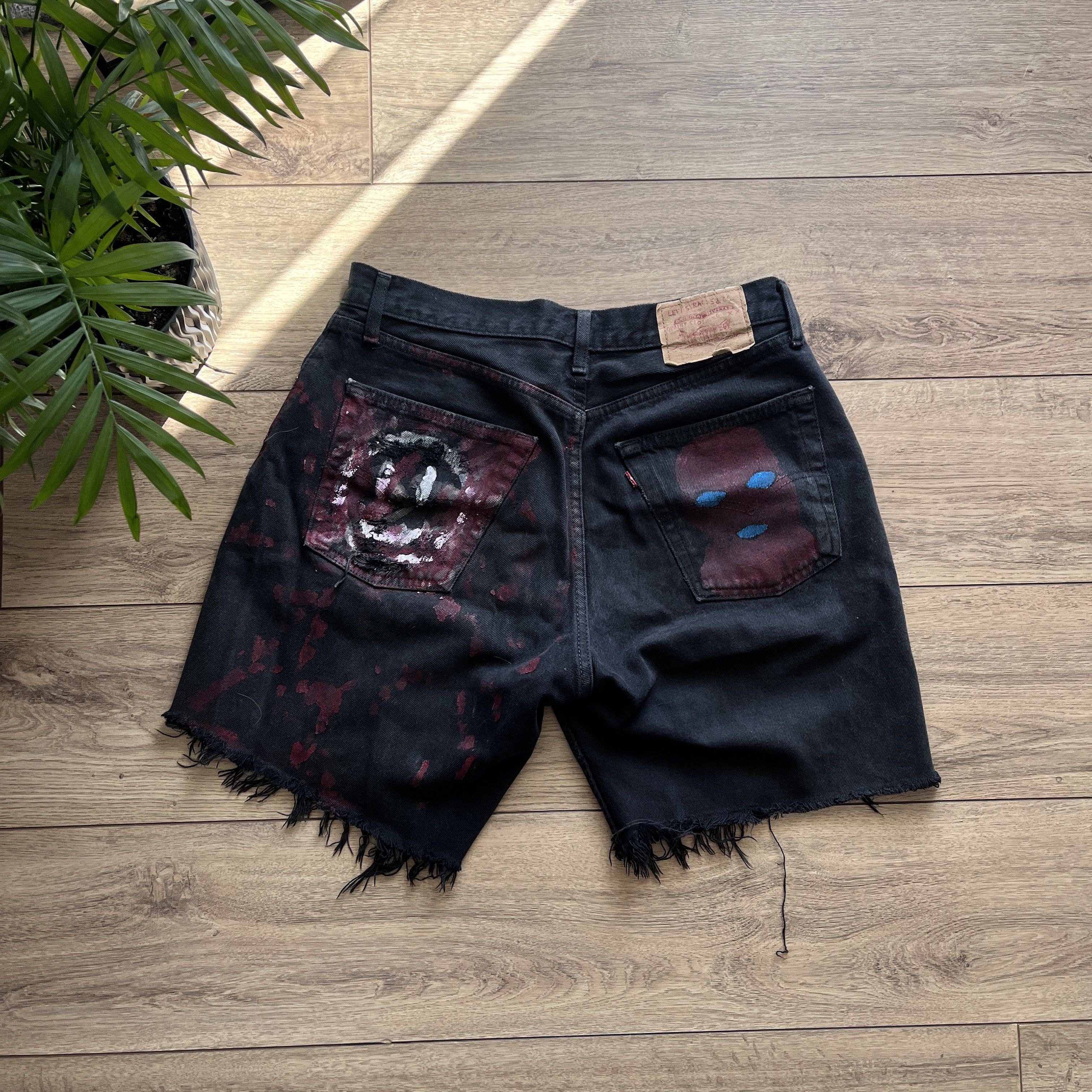 Levi's × Vintage Vintage y2k washed distressed custom Levis denim shorts Size US 33 - 1 Thumbnail