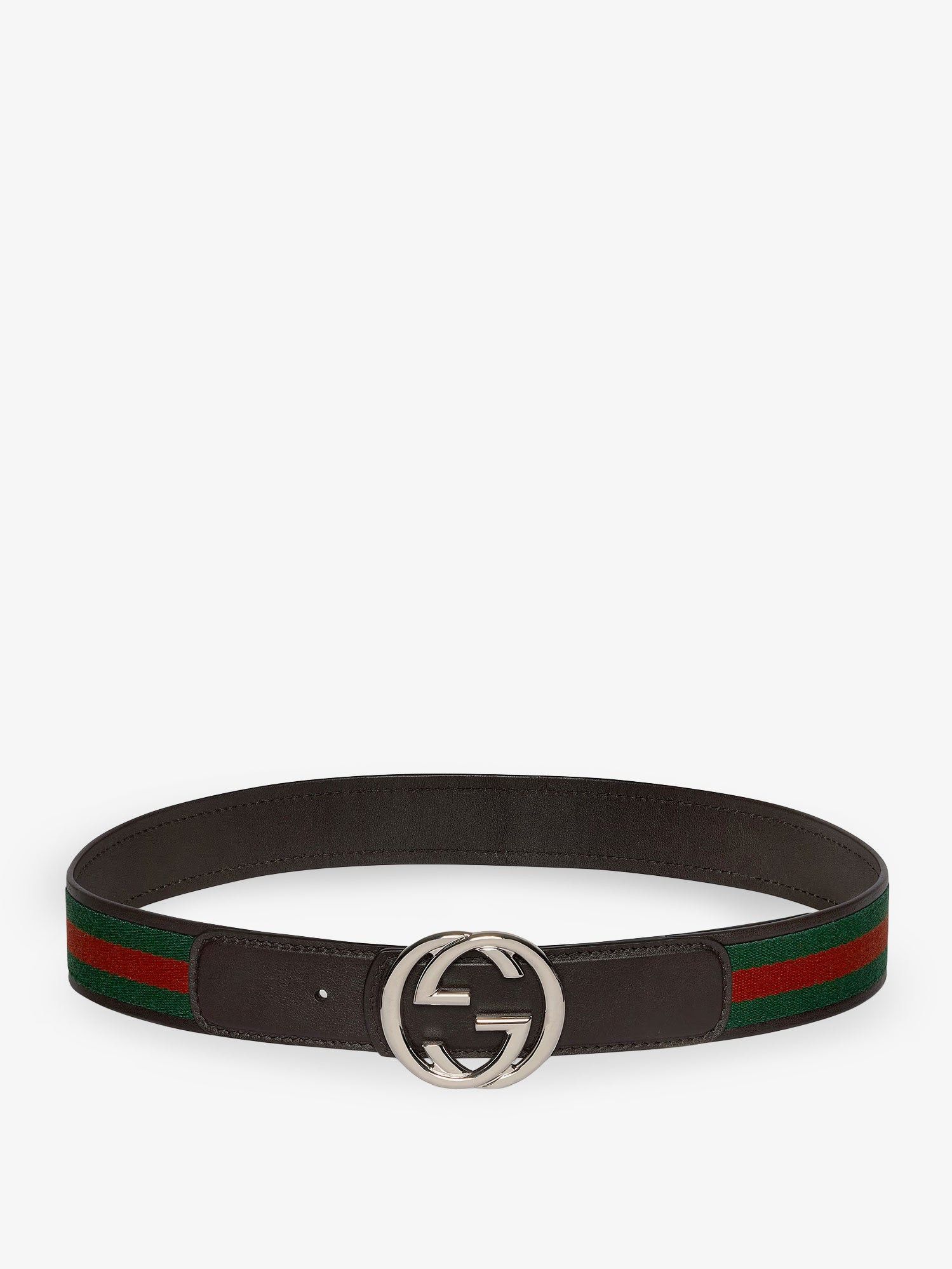 Gucci Web Fabric And Leather Belt Size ONE SIZE - 1 Thumbnail