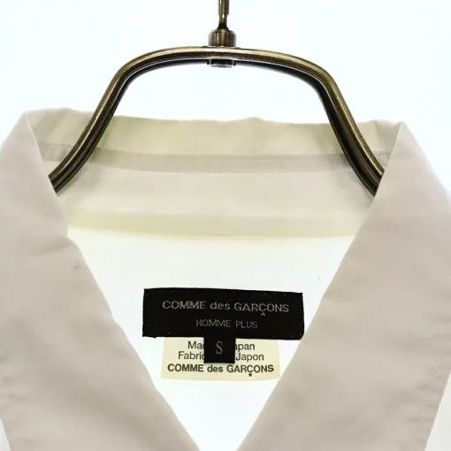 Comme des Garcons Homme Plus Shirt Front Design Cotton Long Sleeve Plain White Size US S / EU 44-46 / 1 - 5 Thumbnail