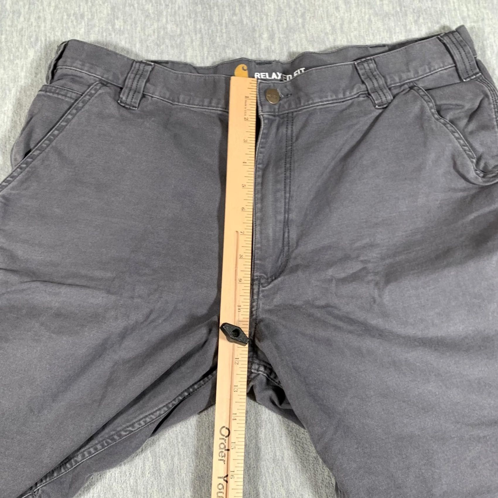 Carhartt Carhartt Cargo Shorts Mens 40 Gray Relaxed Fit Canvas Work Utility Stretch Cargo Shorts Mens 40 Gray Relaxed Fit Canvas Workwear Size US 40 / EU 56 - 7 Thumbnail
