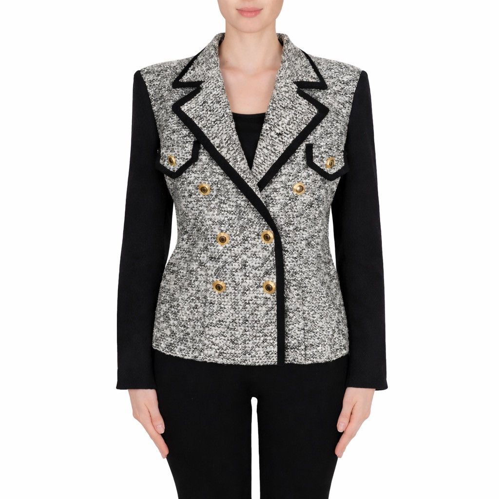 Joseph Ribkoff Joseph Ribkoff Wmns Blazer Jacket Tweed Double Breasted Size XL / US 12-14 / IT 48-50 - 1 Thumbnail