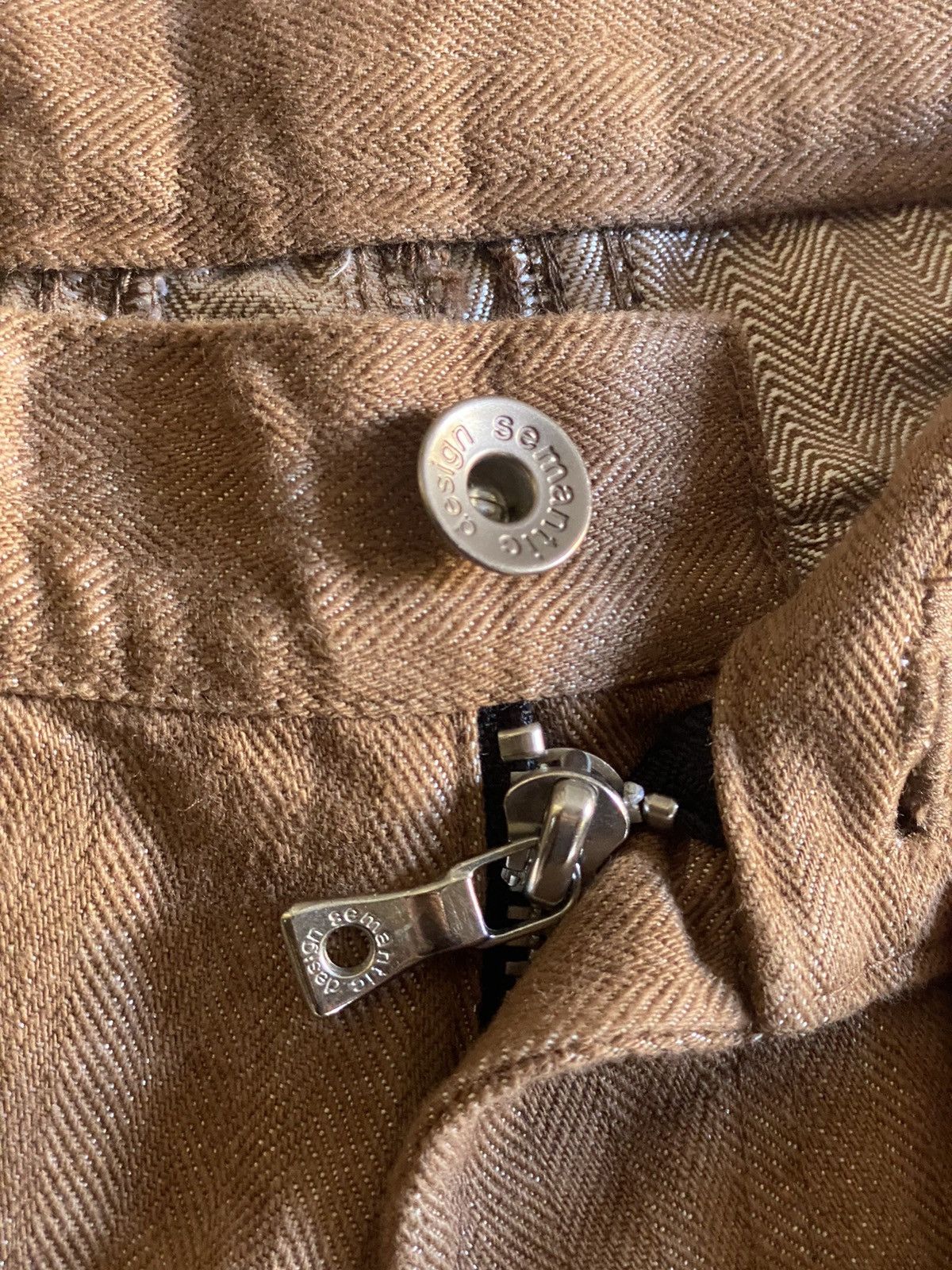 semanticdesign 2000s Semantic Design Archive Panel Herringbone Pants Size 26" / US 2 / IT 38 - 4 Thumbnail