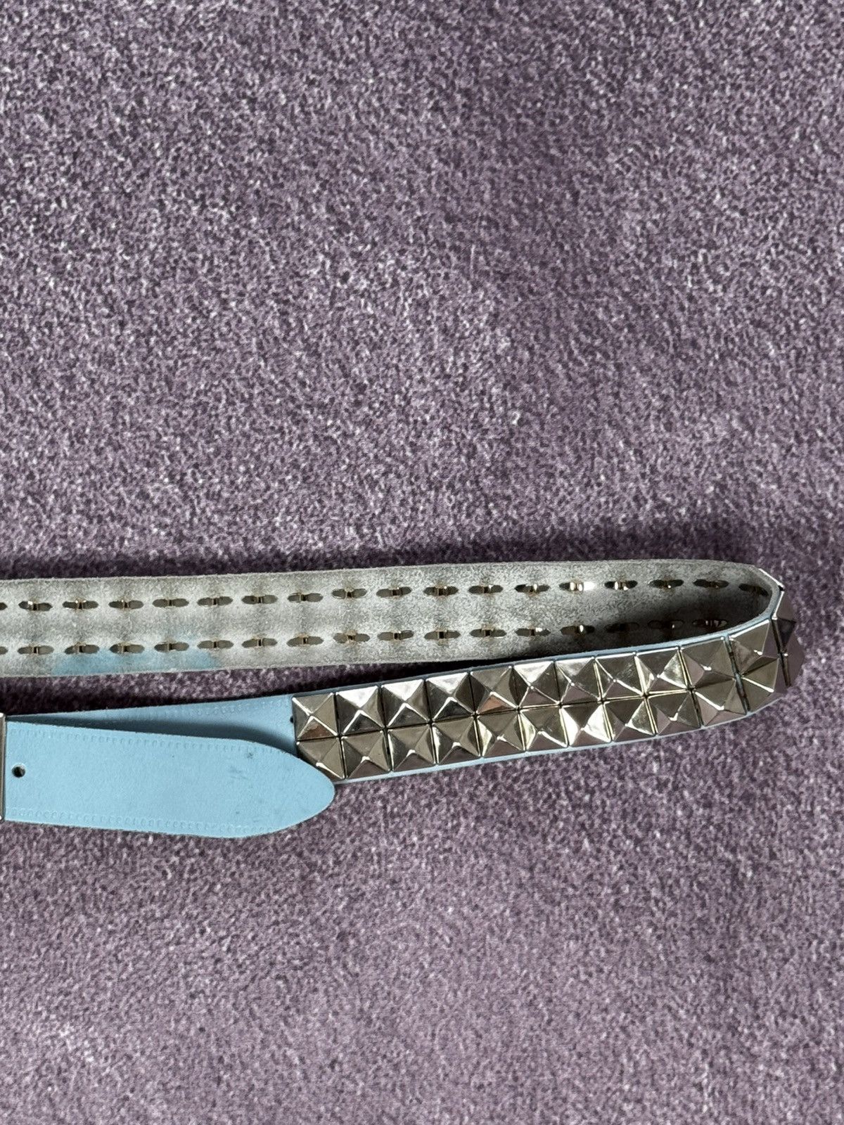 Japanese Brand Vintage Pyramid Studded Punk Belt Y2K Size ONE SIZE - 3 Thumbnail