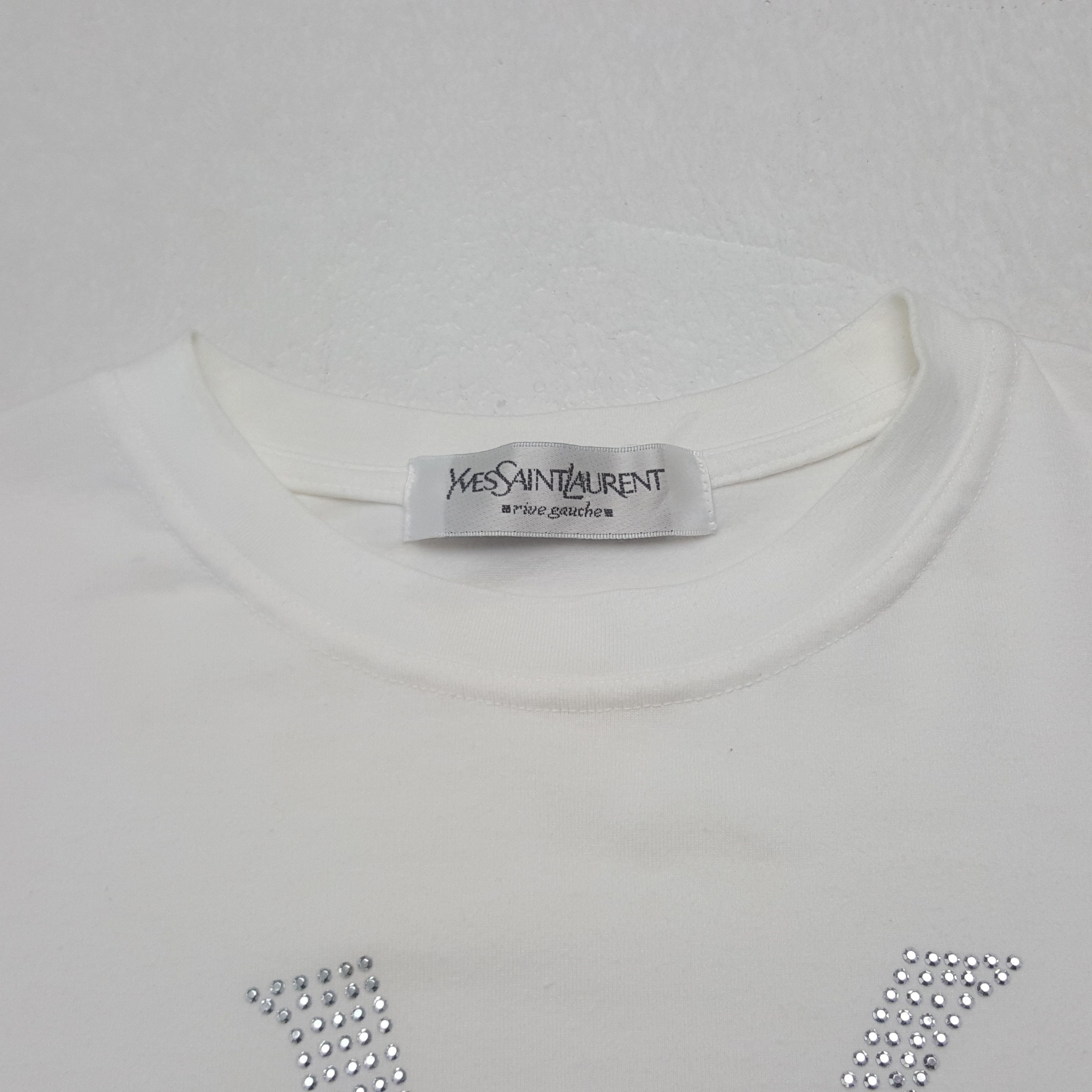 Other Vintage Yves Saint Laurent Logo Tshirt Size XXS / US 00 / IT 34 - 4 Thumbnail