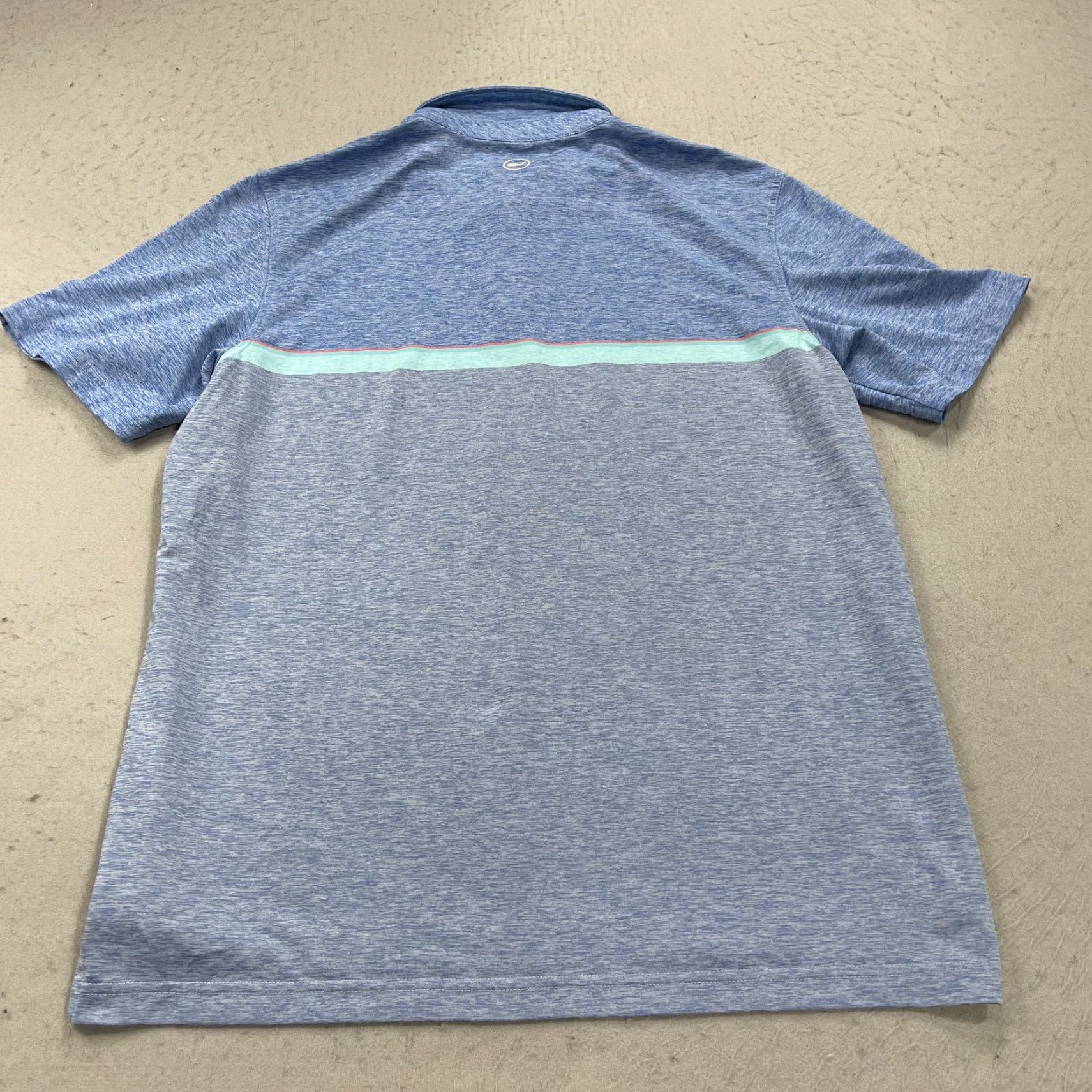 Vineyard Vines Vineyard Vines Polo Shirt Mens Large Blue Stretch Heather Performance Golf Shirt Size US L / EU 52-54 / 3 - 4 Thumbnail