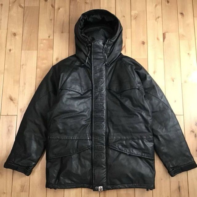 Bape 🔥Vintage🔥 BAPE Cowhide Hoodie Snowboard Down Jacket APE NIGO Size US S / EU 44-46 / 1 - 1 Thumbnail