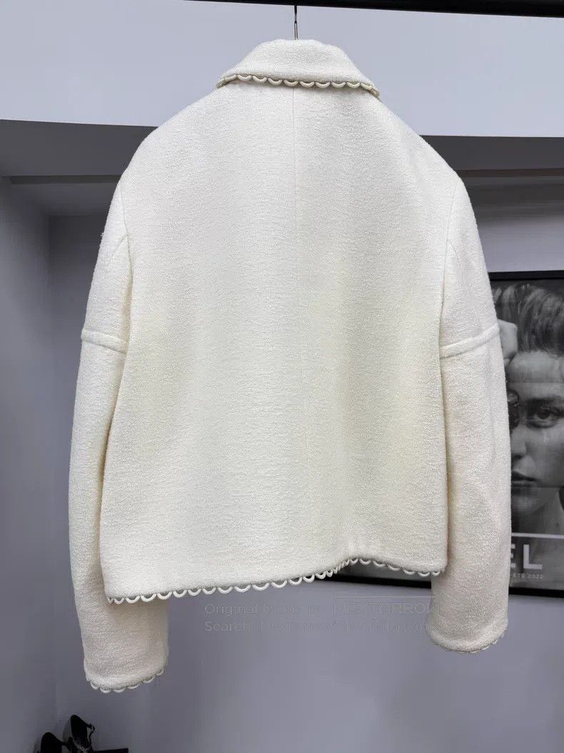 Dior Dior White bow double-breasted jacket Size S / US 4 / IT 40 - 3 Thumbnail